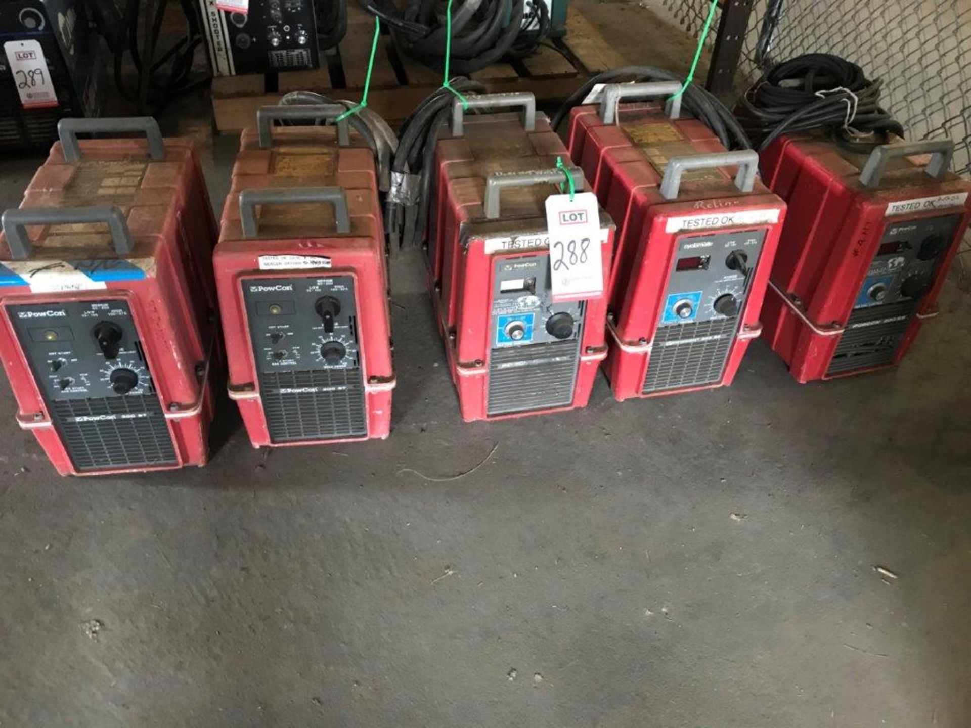 LOT - (5) POWCON 300 PORTABLE ARC WELDING SYSTEM