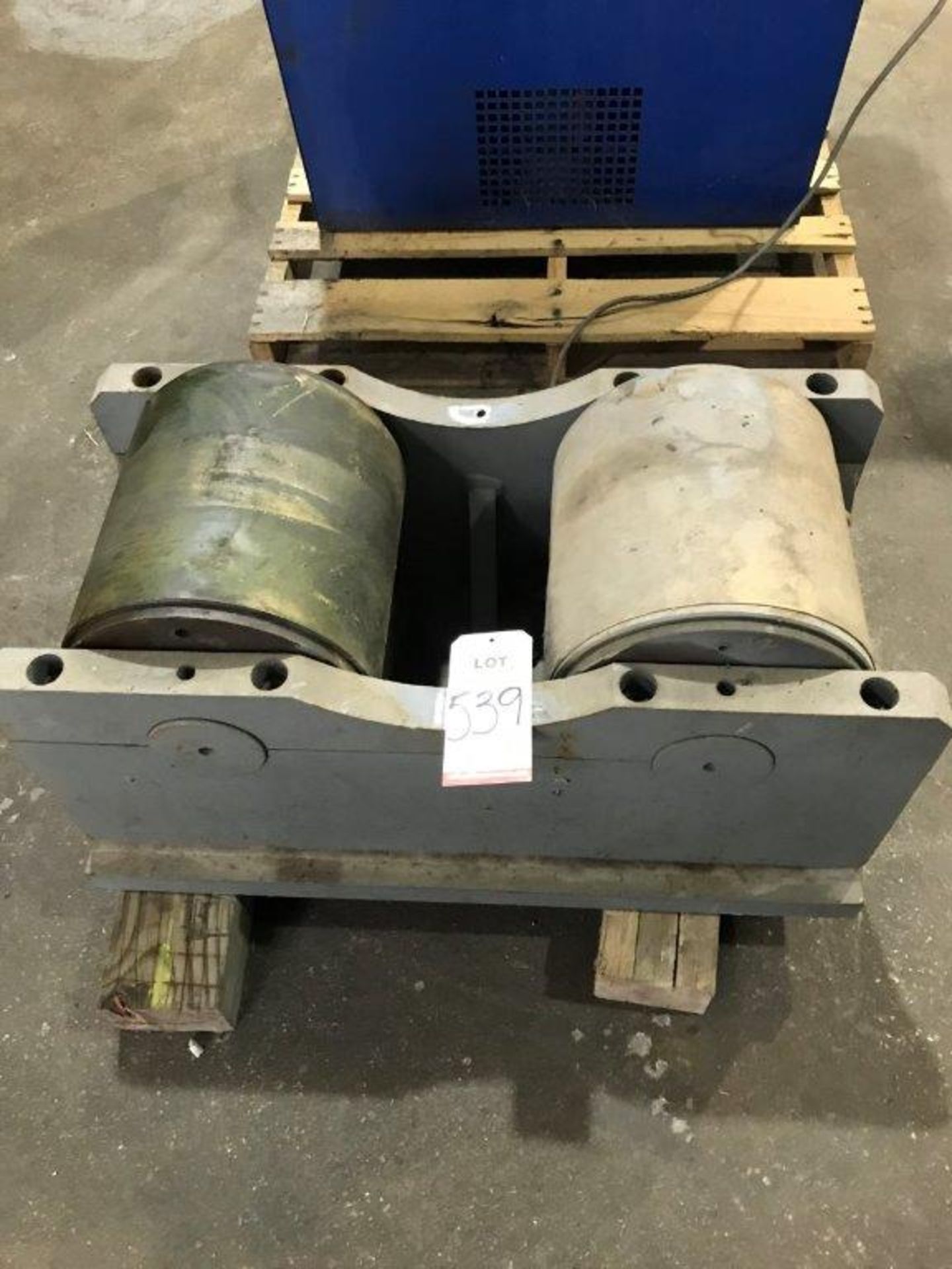 PIPE ROLLER, 12" WHEELS 34" LONG (LOCATION: BUILDING 6)