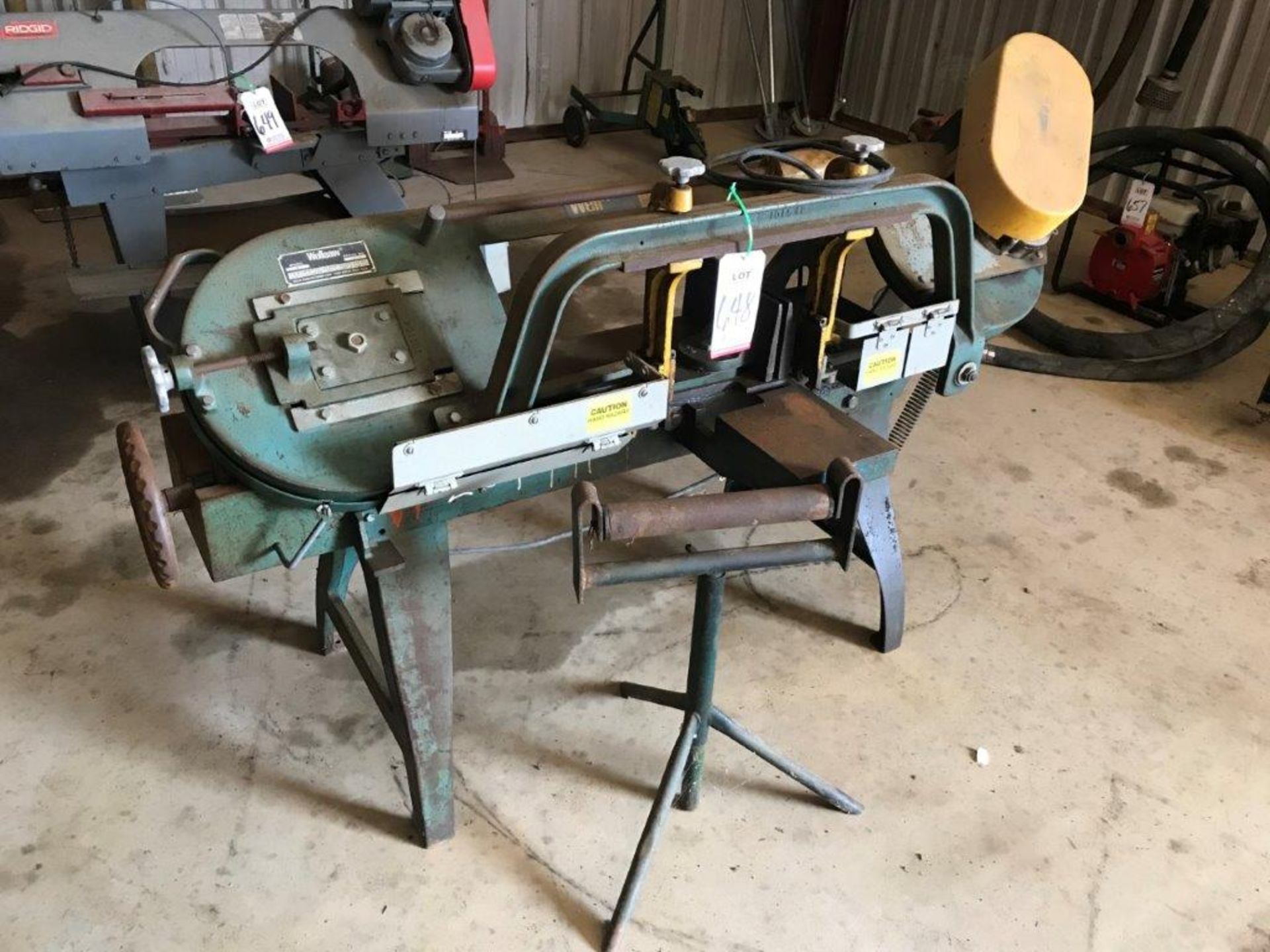 WELLSAW, MODEL 8, HORIZONTAL 8" METAL BANDSAW, COOLANT, 115 VOLT (LOCATION: BUILDING 10)