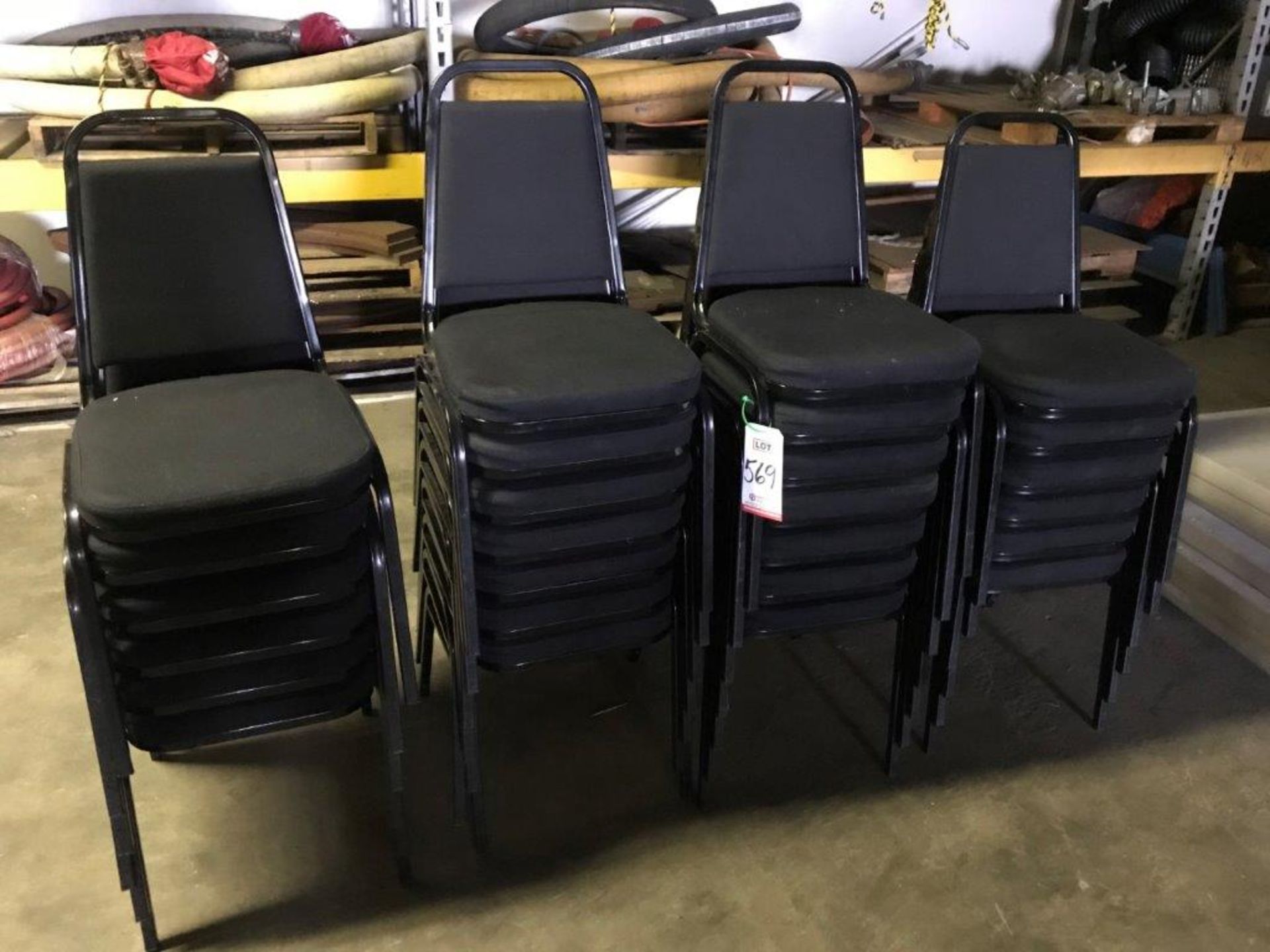 LOT - (26) PADDED STACKING CHAIRS (LOCATION: BUILDING 6)