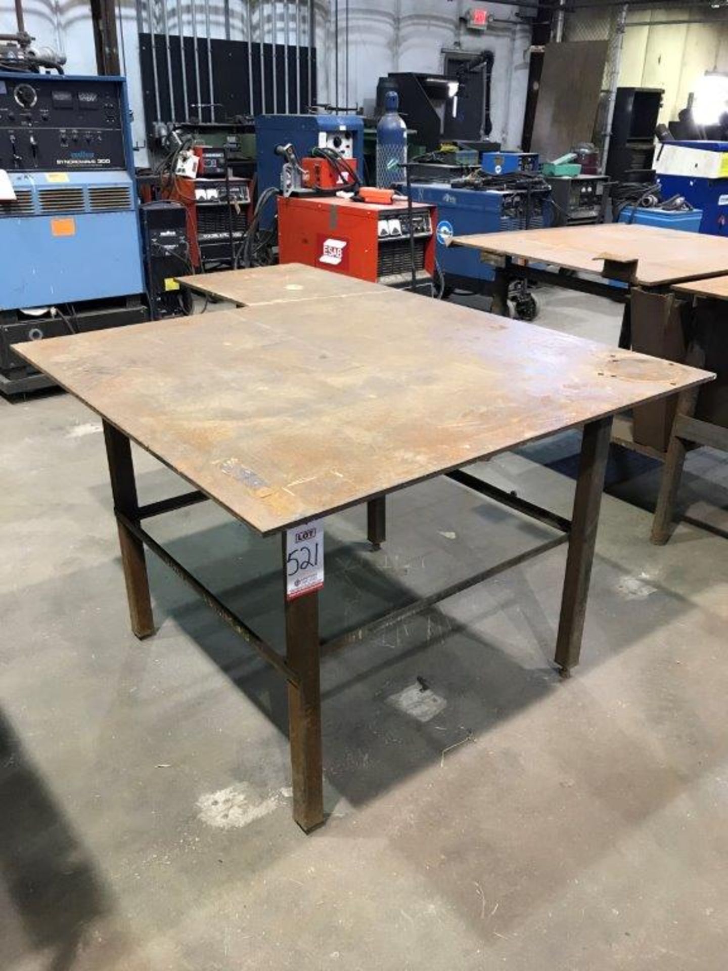 WELD TABLE 4' X 69'' X 1/2" THICK IRREGULAR SHAPE (LOCATION: BUILDING 6)