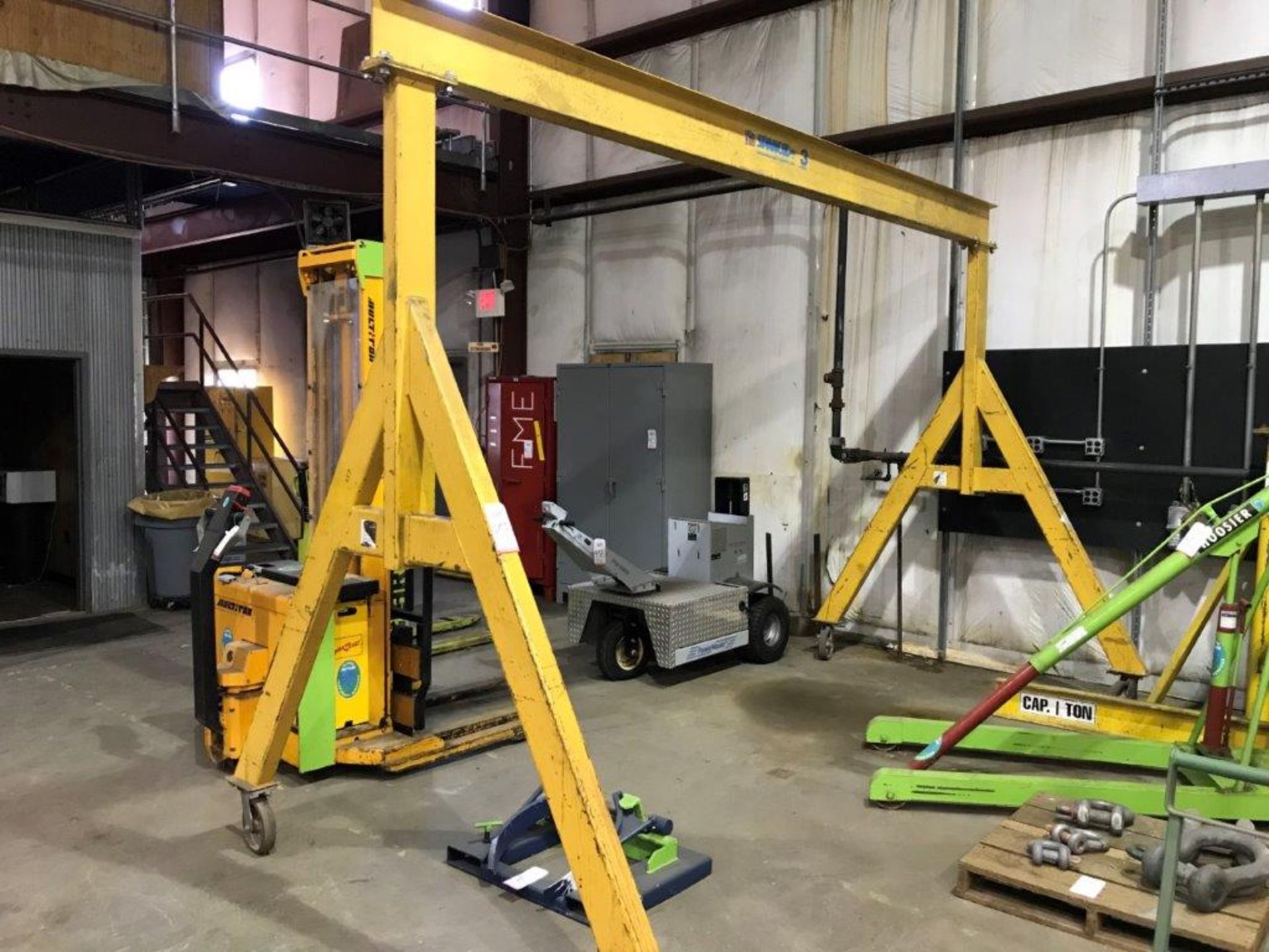 SPANCO, 3 TON MOBILE 14' BEAM, 118" TALL GANTRY CRANE (NO HOIST) (LOCATION: BUILDING 6)