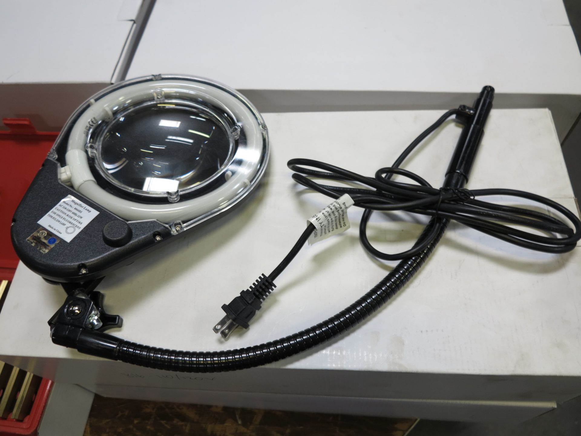 LOT - (2) FLUORESCENT MAGNIFIER LAMPS, W/ GOOSENECK ARM, MODEL NO. 8066D2 - Image 2 of 2