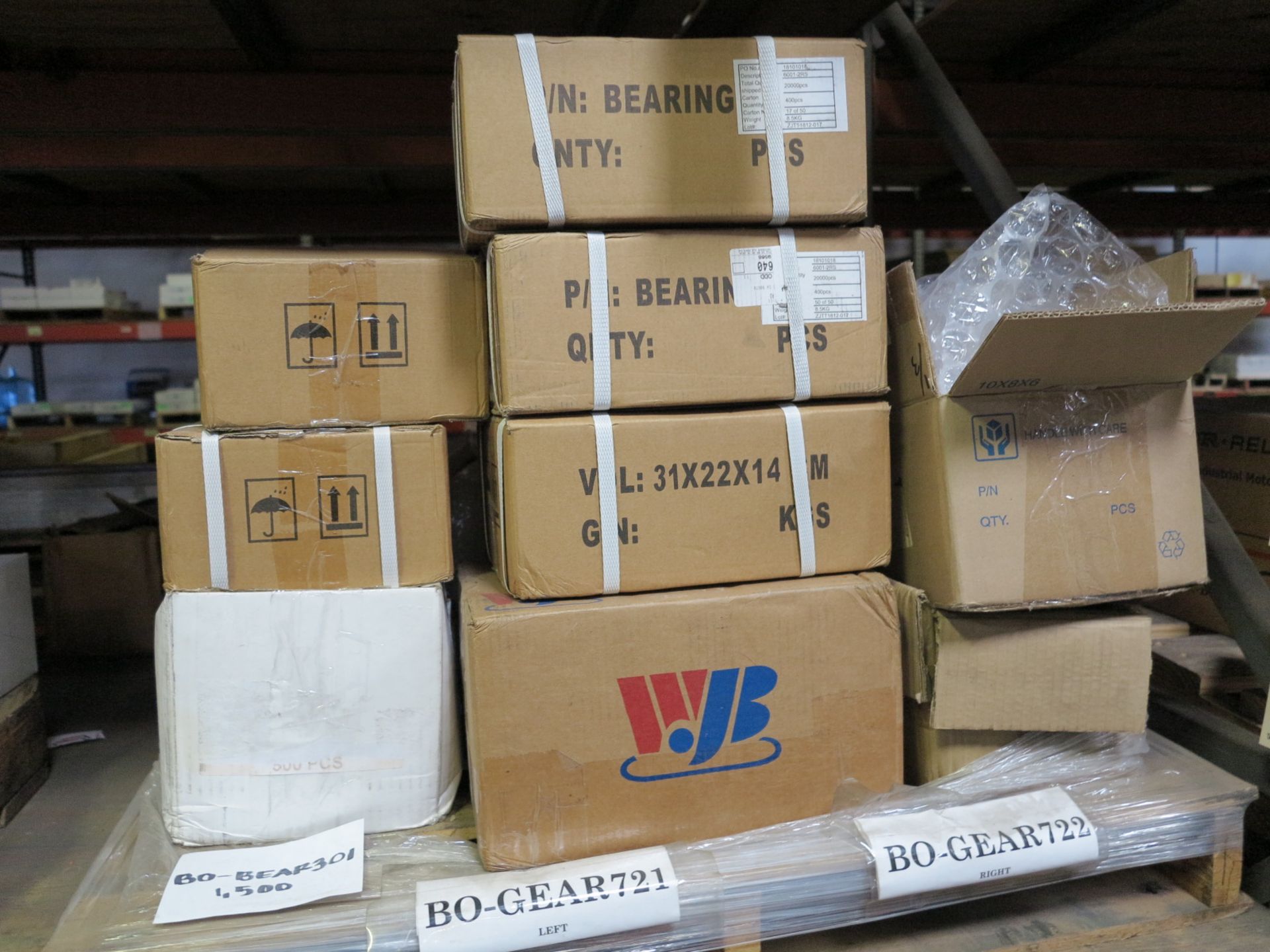 LOT - PALLET OF 6001-2RS BEARINGS, GENERIC