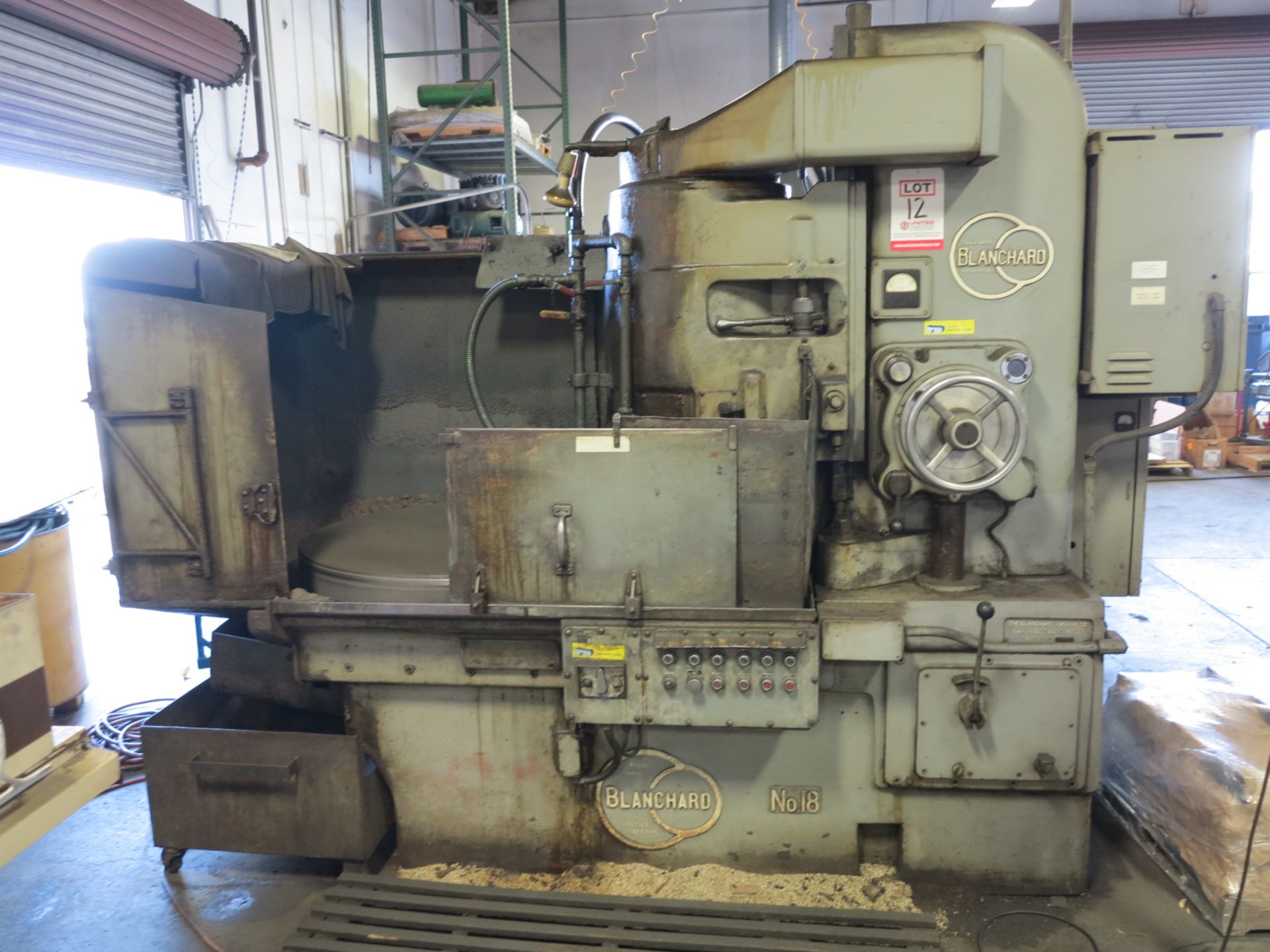 BLANCHARD NO. 18 ROTARY SURFACE GRINDER, 42" DIA. MAGNETIC CHUCK TABLE, NEUTROFIER MAGNETIC CHUCK - Image 2 of 7