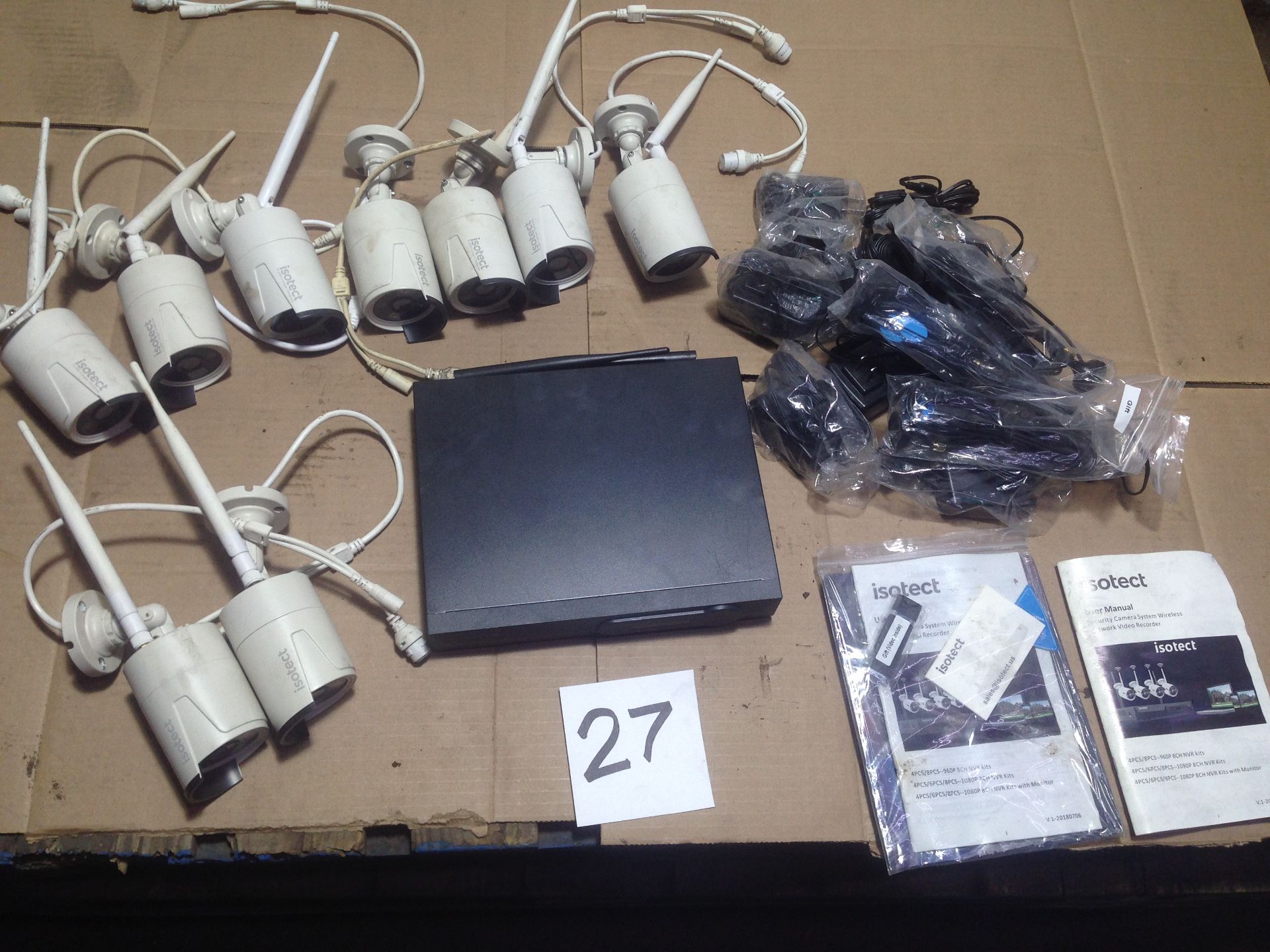 LOT - ISOTECT 9-CAMERA SECURITY SYSTEM (NEW, OPEN BOX)