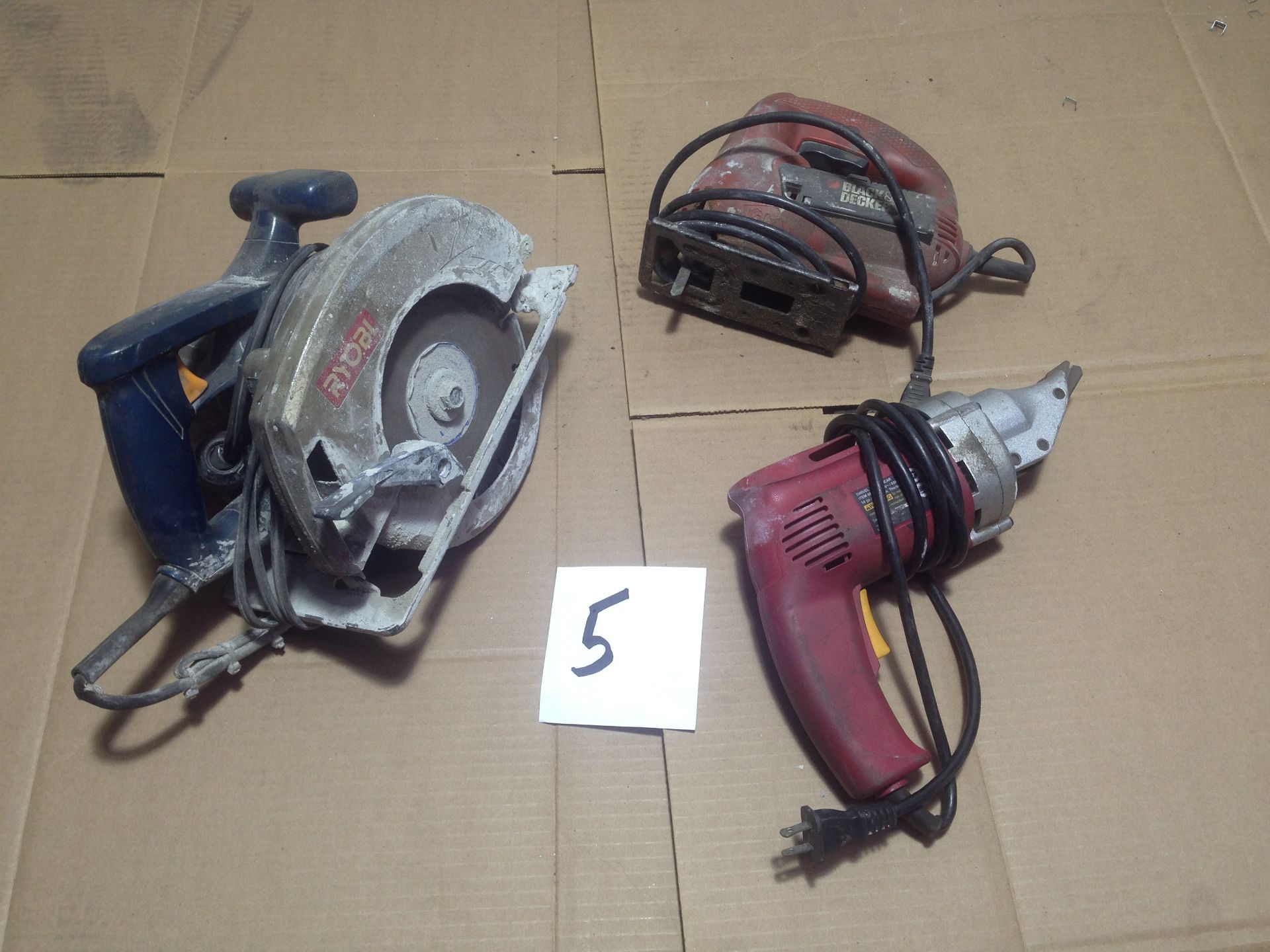 LOT - ELECTRIC METAL SHEARS, JIGSAW, CIRCULAR SAW