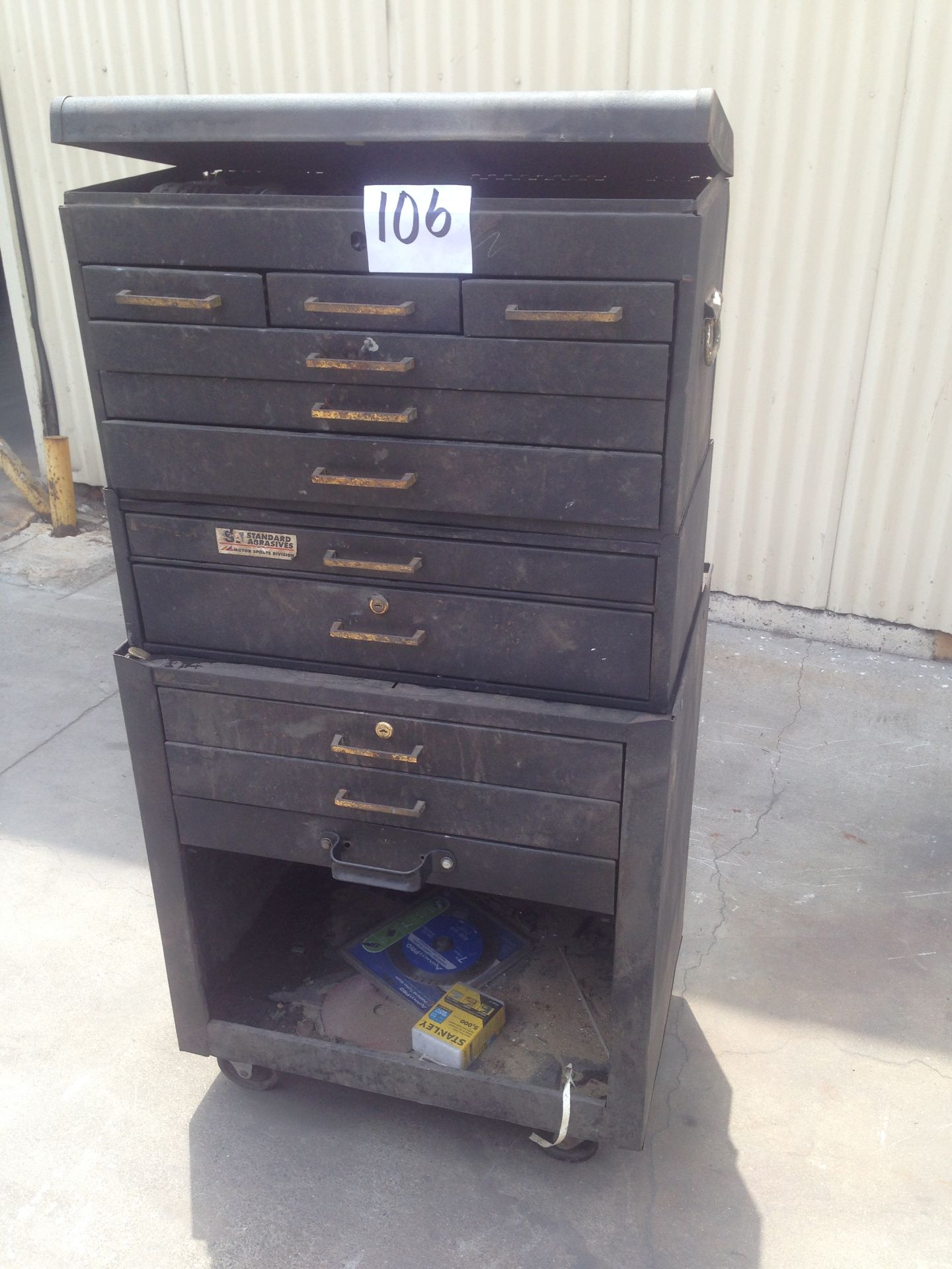 LOT - 11-DRAWER TOOL CABINET, W/ CONTENTS TO INCLUDE: ASSORTMENT OF HAND TOOLS, SOCKETS, DRILLS,