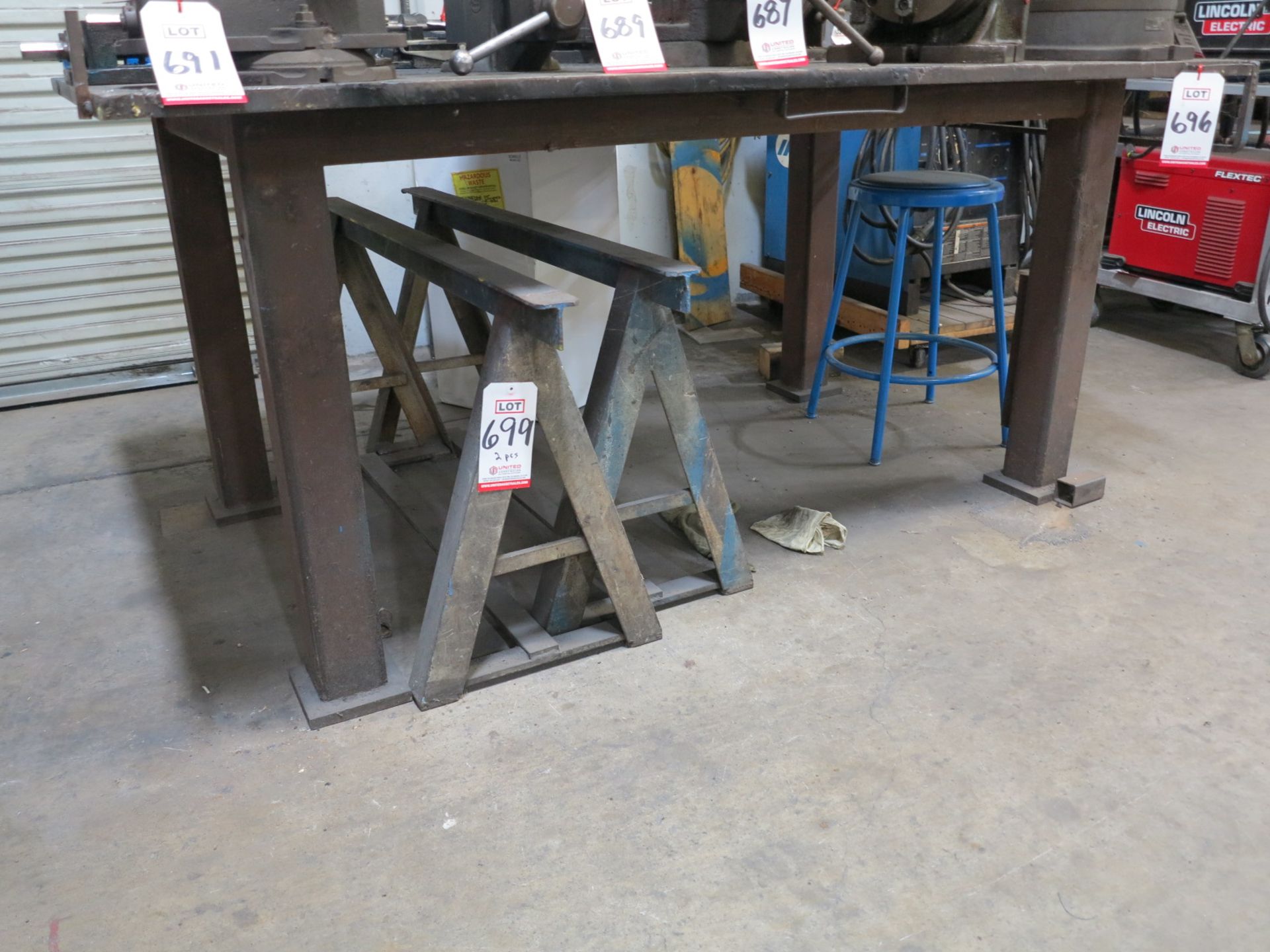 6'-4" X 48" X 1" WELDING TABLE