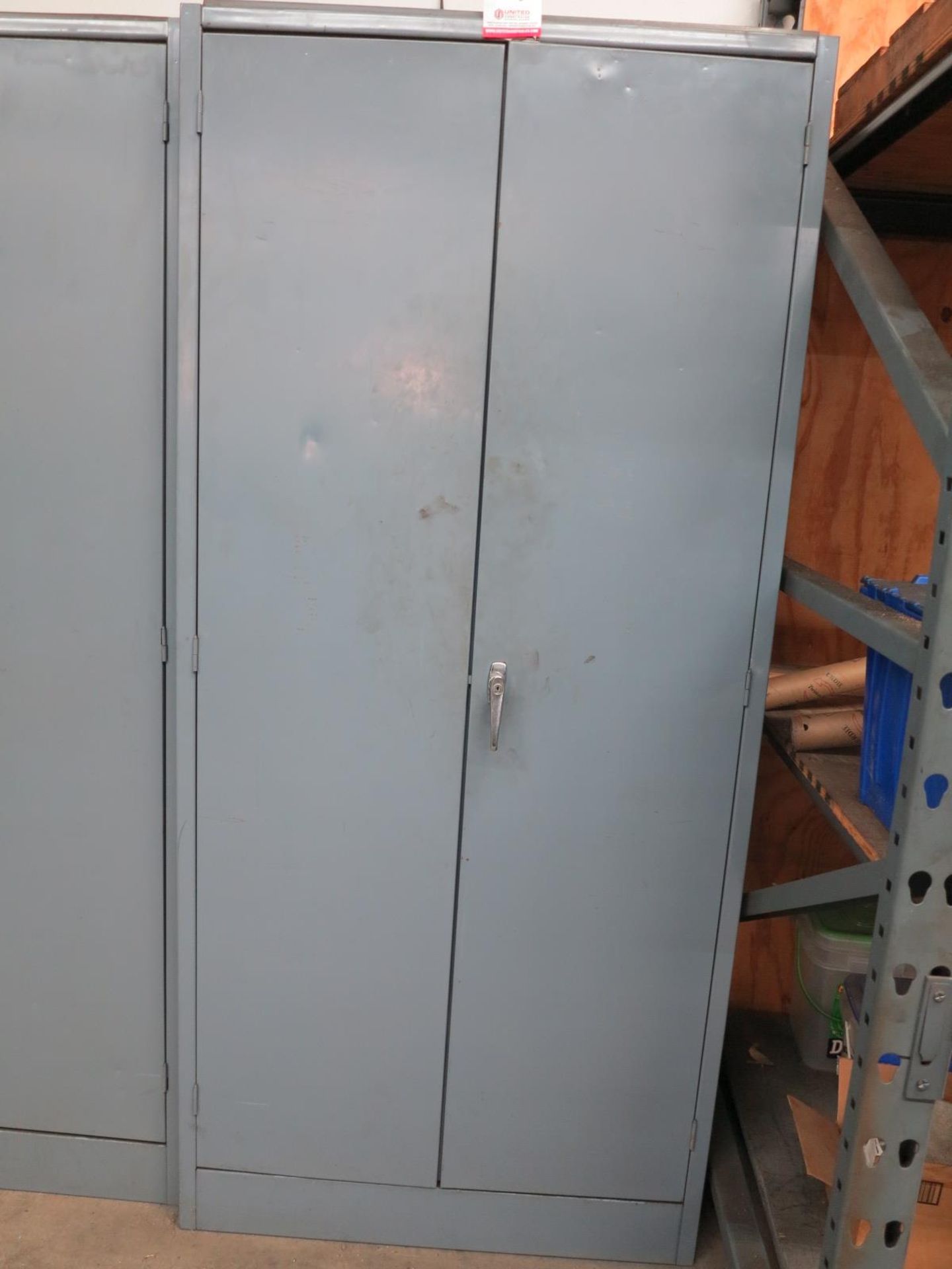 2-DOOR CABINET, 78" X 36" X 24" DEEP, CONTENTS NOT INCLUDED