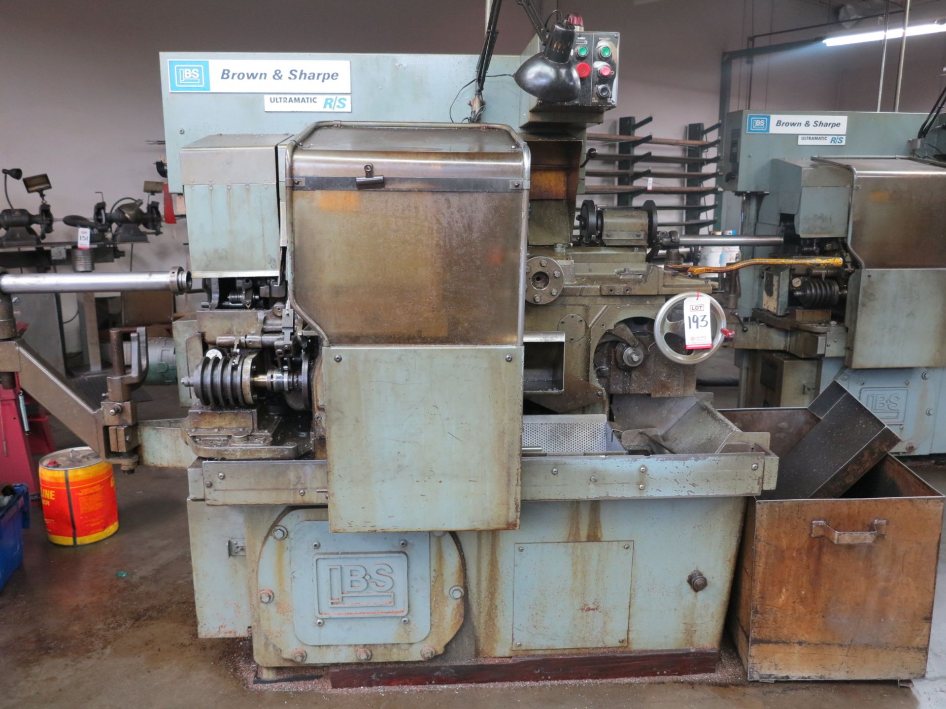 BROWN & SHARPE ULTRAMATIC R/S SCREW MACHINE, SINGLE SPINDLE, S/N 542-2-9252, W/ FEEDER TUBE