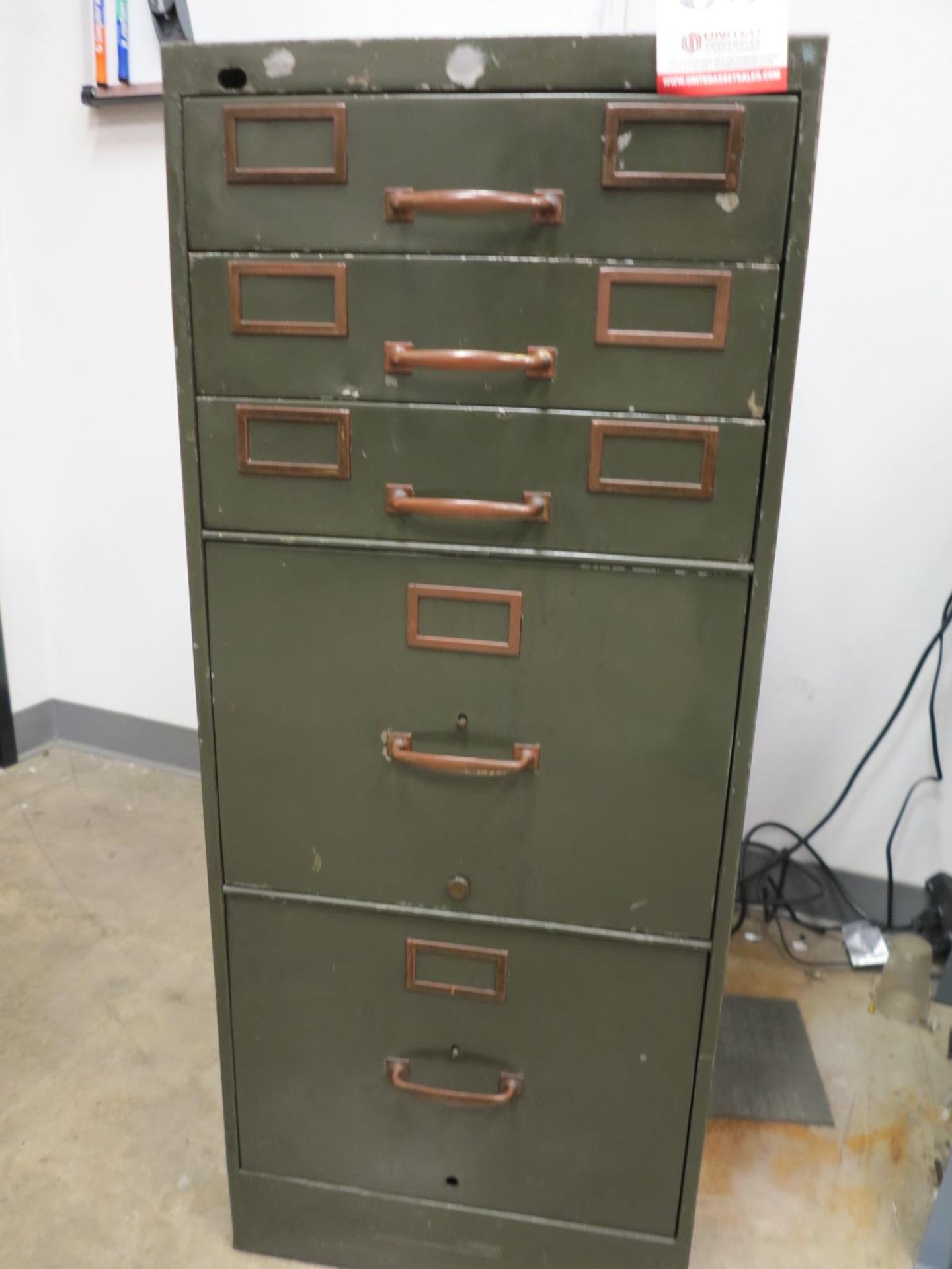 LOT - 5-DRAWER CABINET, W/ MISC CONTENTS