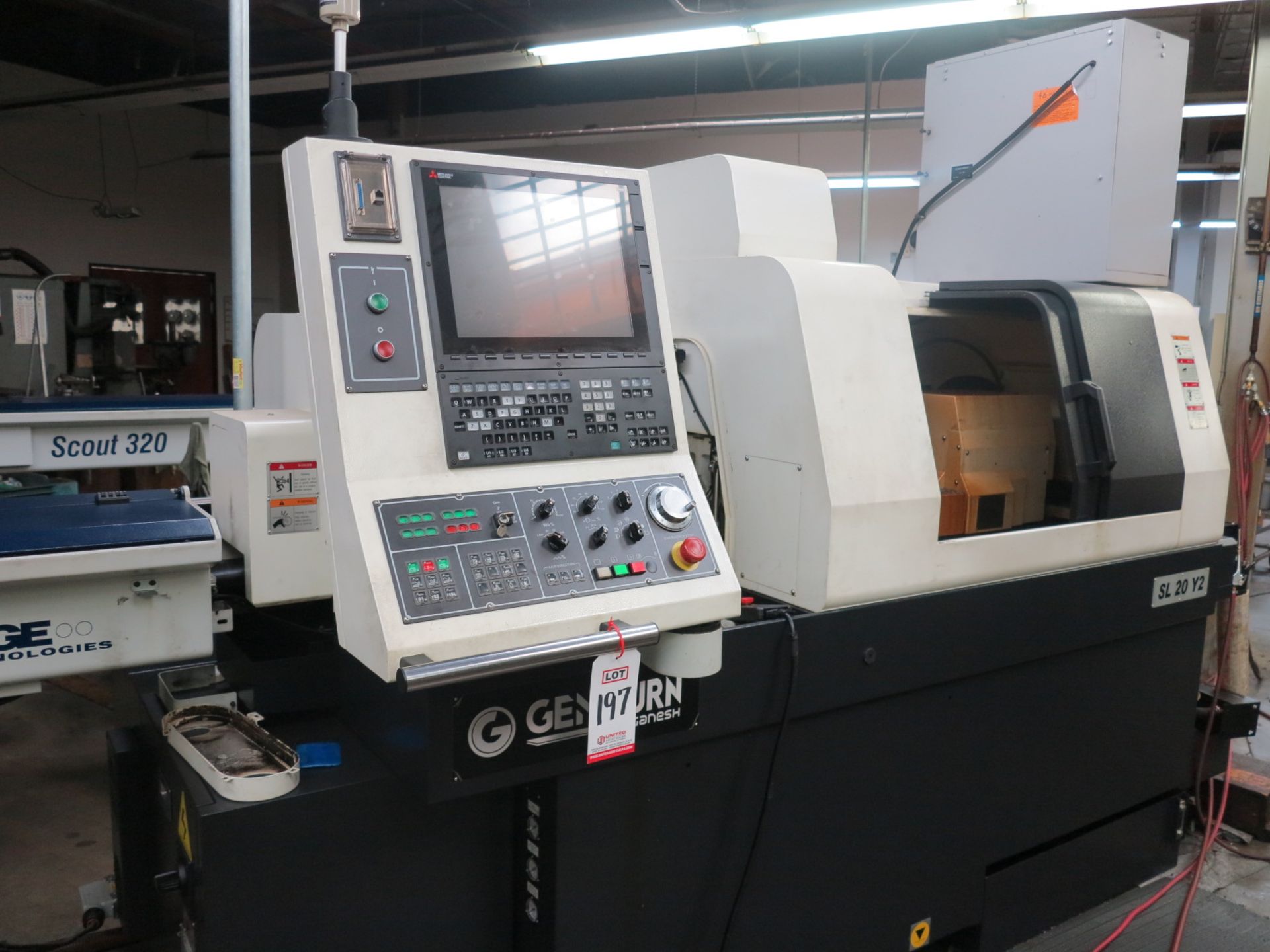 2018 GANESH GENTURN SL20Y2, 8-AXIS CNC SWISS TYPE CNC LATHE, S/N 0306, W/ 2018 EDGE TECHNOLOGIES - Image 2 of 21