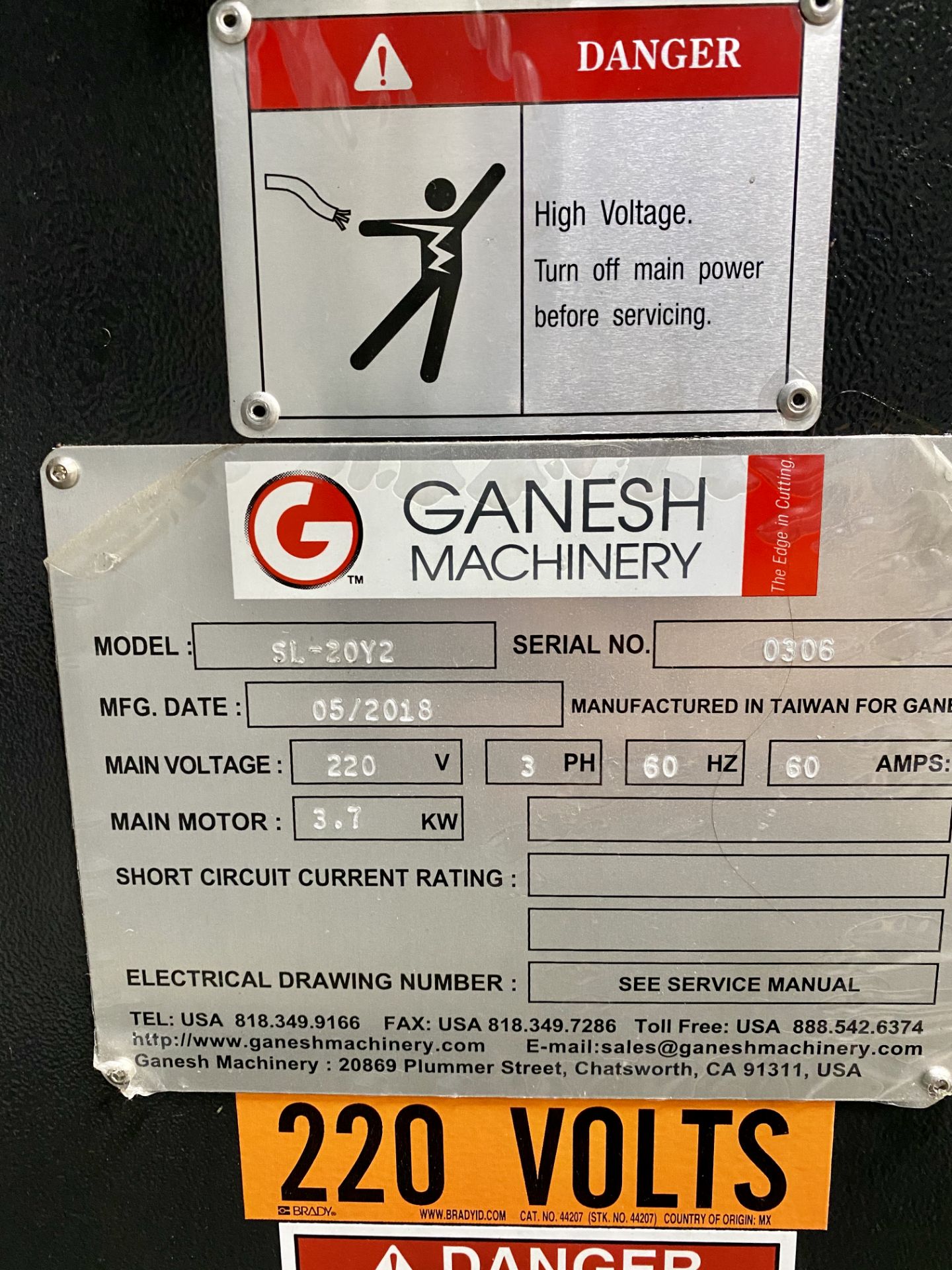 2018 GANESH GENTURN SL20Y2, 8-AXIS CNC SWISS TYPE CNC LATHE, S/N 0306, W/ 2018 EDGE TECHNOLOGIES - Image 20 of 21