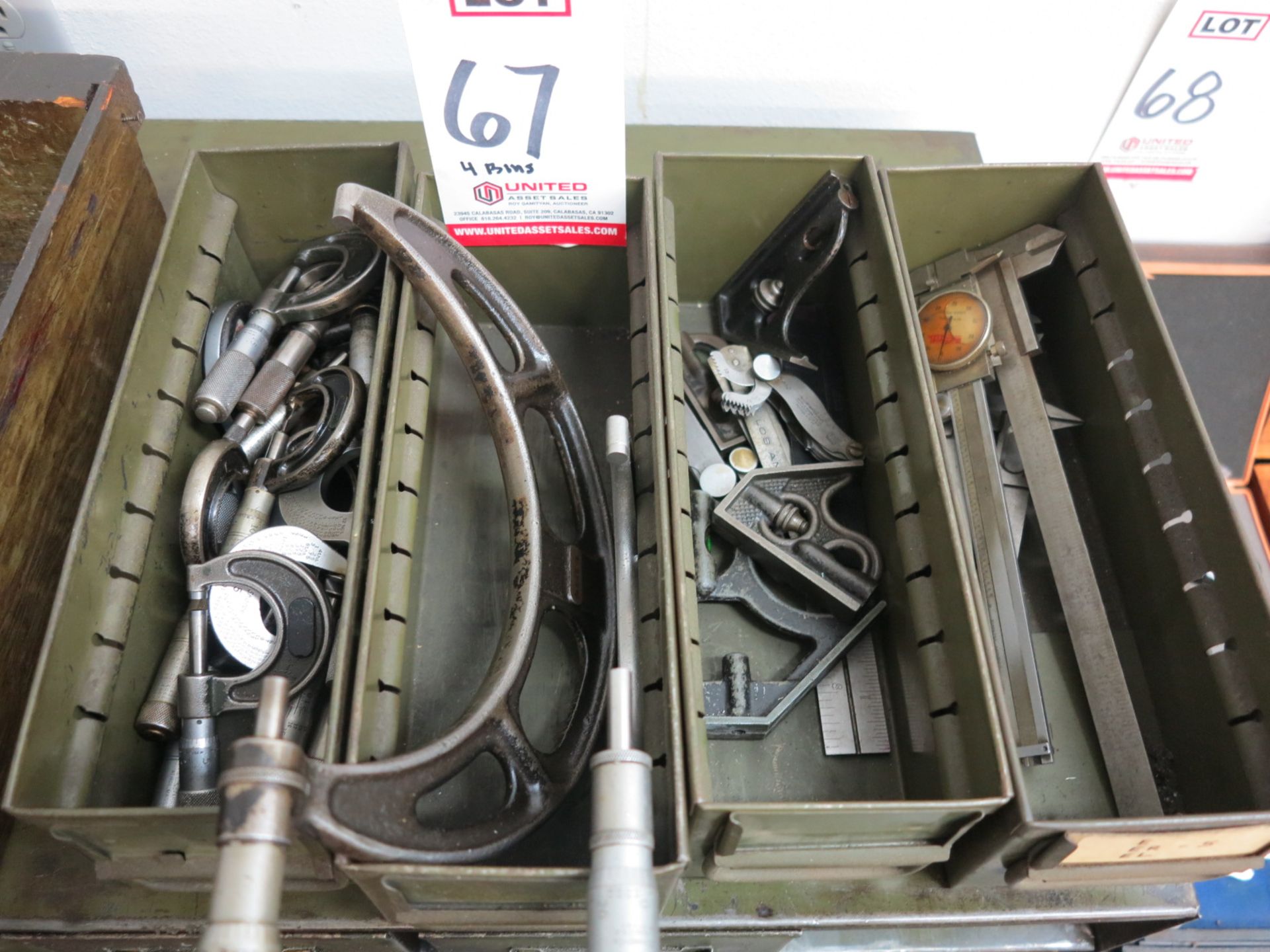 LOT - CALIPERS, MICROMETERS, MEASURING TOOLS, ETC.