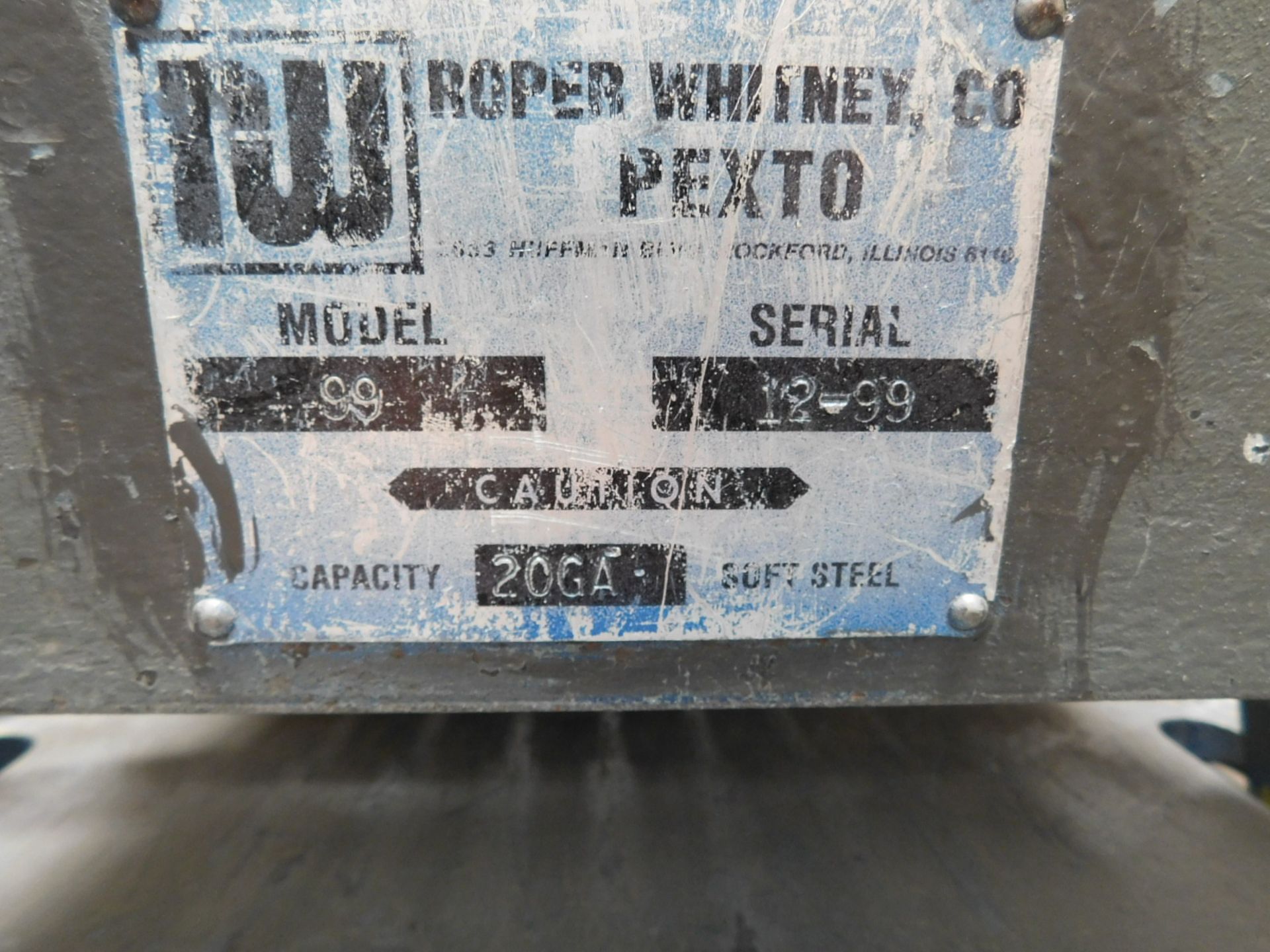 12" PEXTO NO. 99 LETTER FORMING FINGER BRAKE, 20 GAUGE, S/N 12-99 - Image 3 of 3