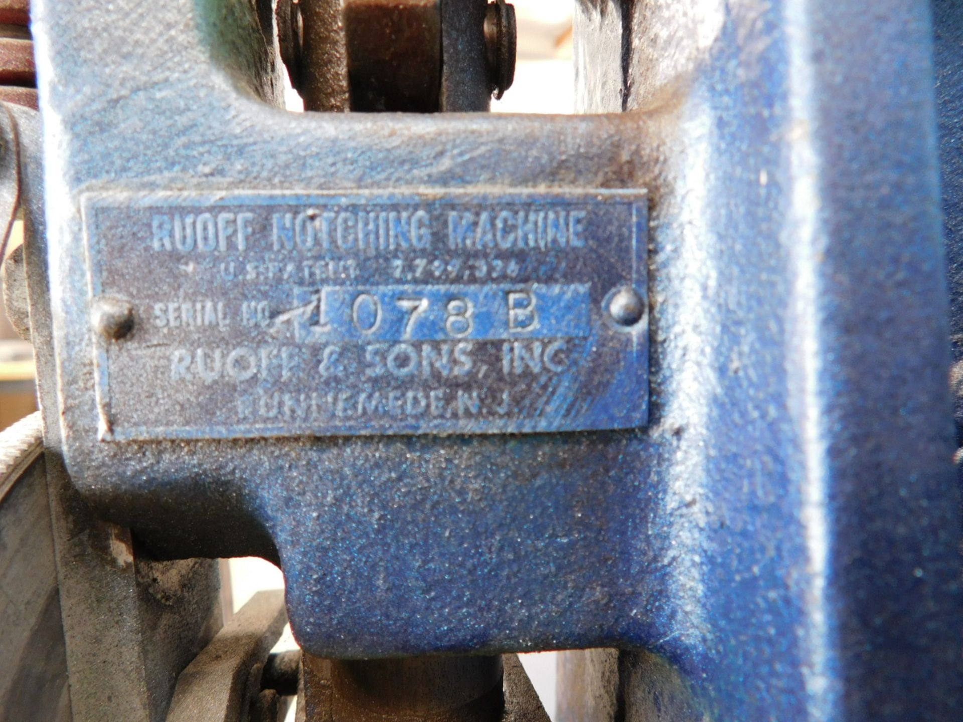 RUOFF NOTCHER, S/N 1078B - Image 3 of 3