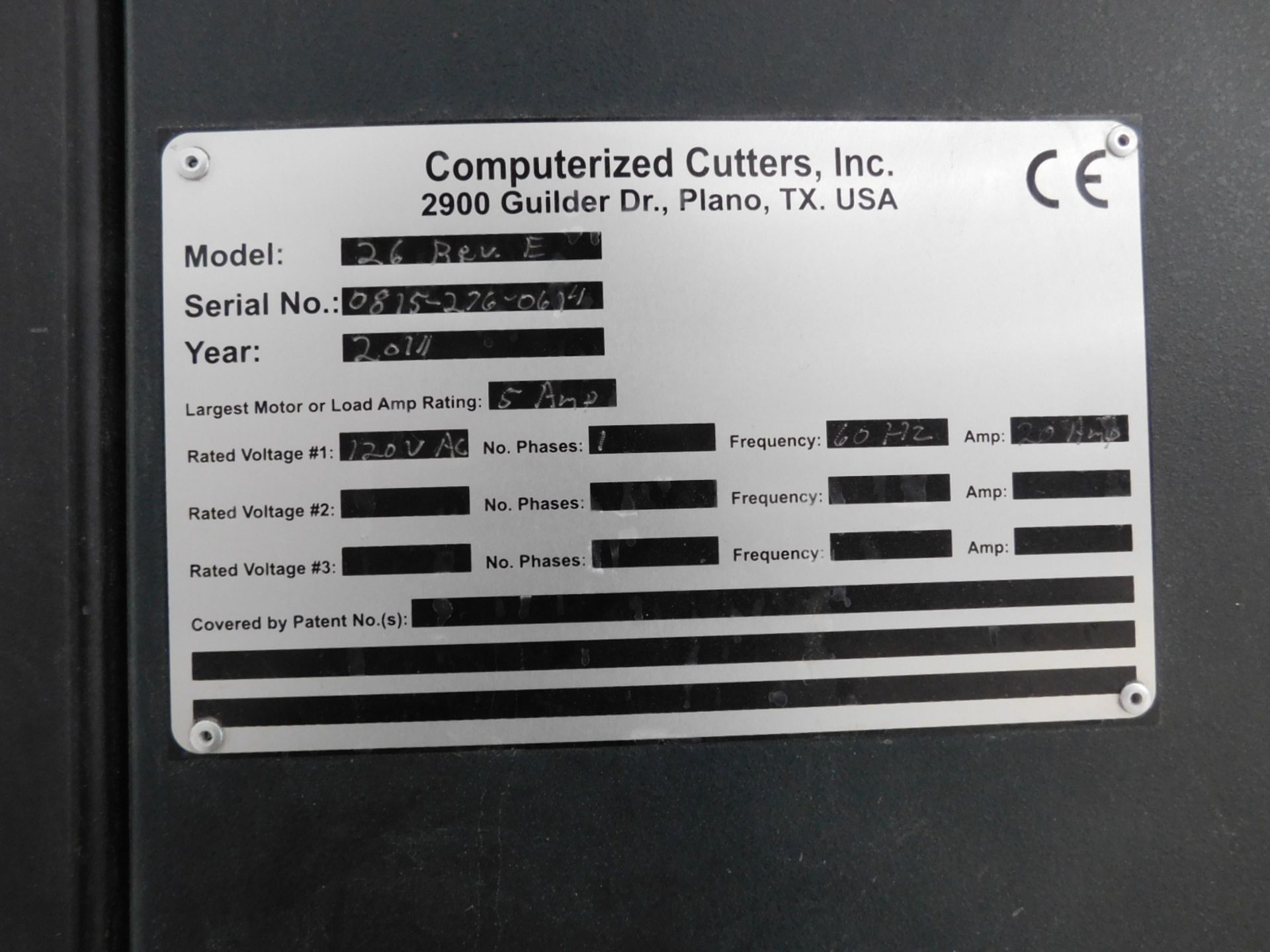 2011 COMPUTERIZED CUTTERS INC. ACCU-BEND CHANNEL LETTER BENDING MACHINE, MODEL 26, S/N 0815-276- - Image 10 of 10