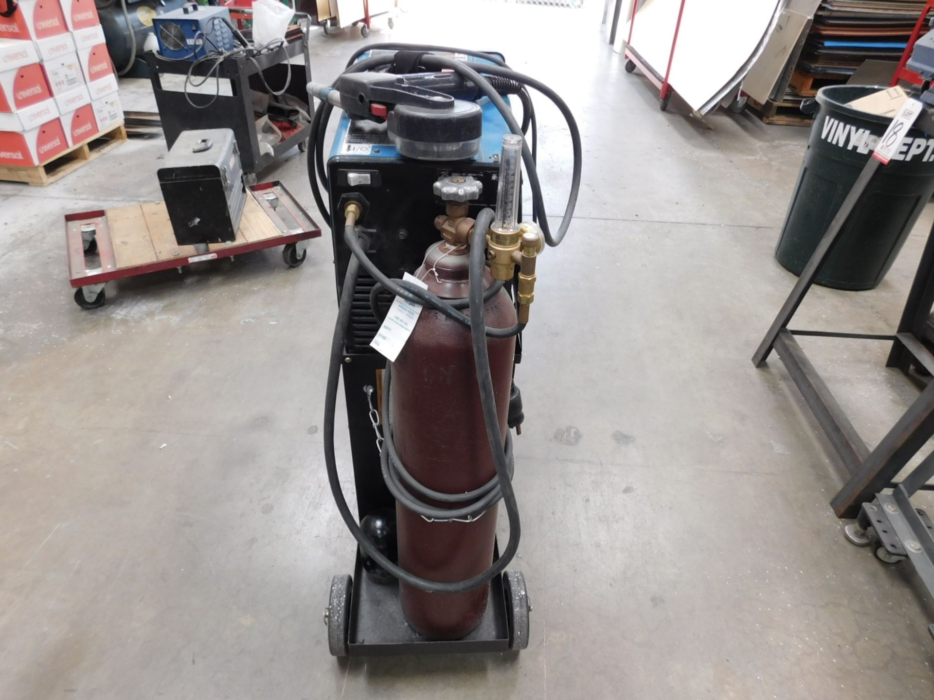 MILLER MILLERMATIC 211 AUTO-SET W/ MVP WIRE WELDER, STOCK NO. 907422, S/N MB320170N, TANK NOT - Image 4 of 5