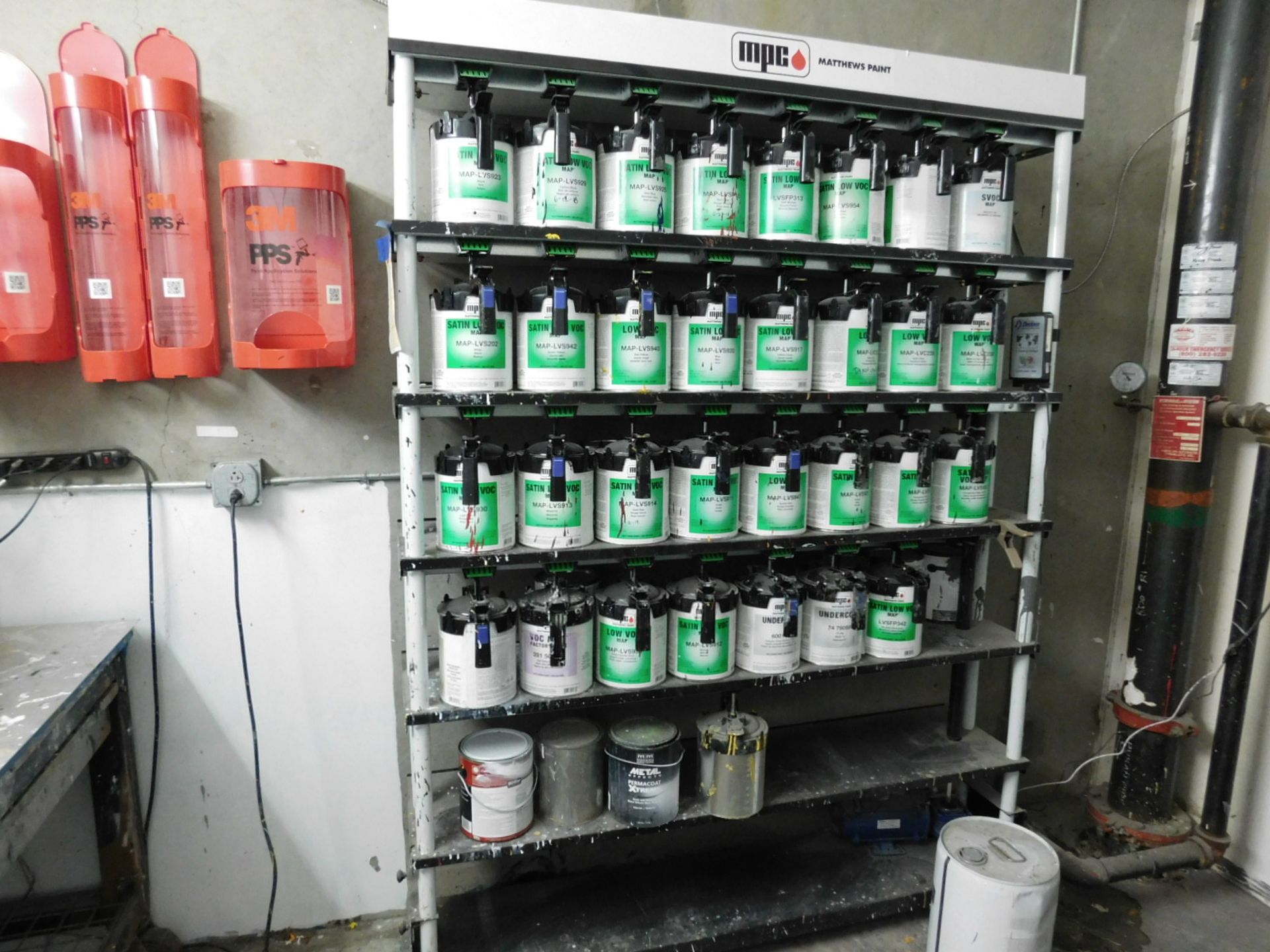 LOT - CONTENTS OF PAINT MIXING ROOM, INCLUDING (2) DEDOES PAINT MIXING STATIONS - Image 2 of 7