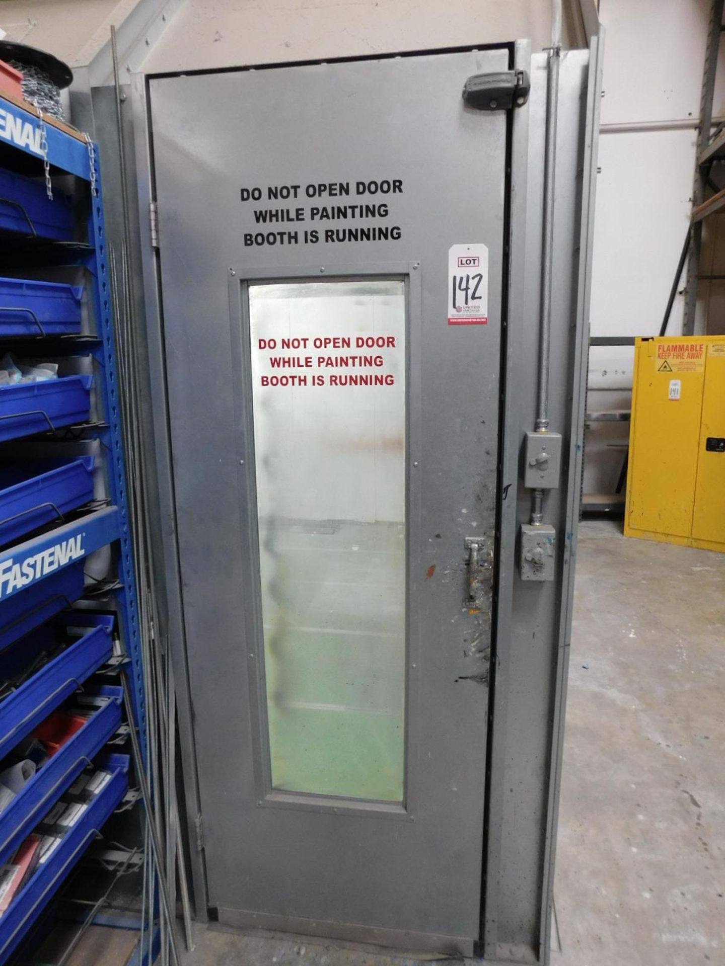 FULLY ENCLOSED PAINT BOOTH, MAIN ENTRANCE IS 9'-2"W X 8'-10"H, EXTERIOR DIMENSIONS: 14'-4"W X 18'- - Image 8 of 8