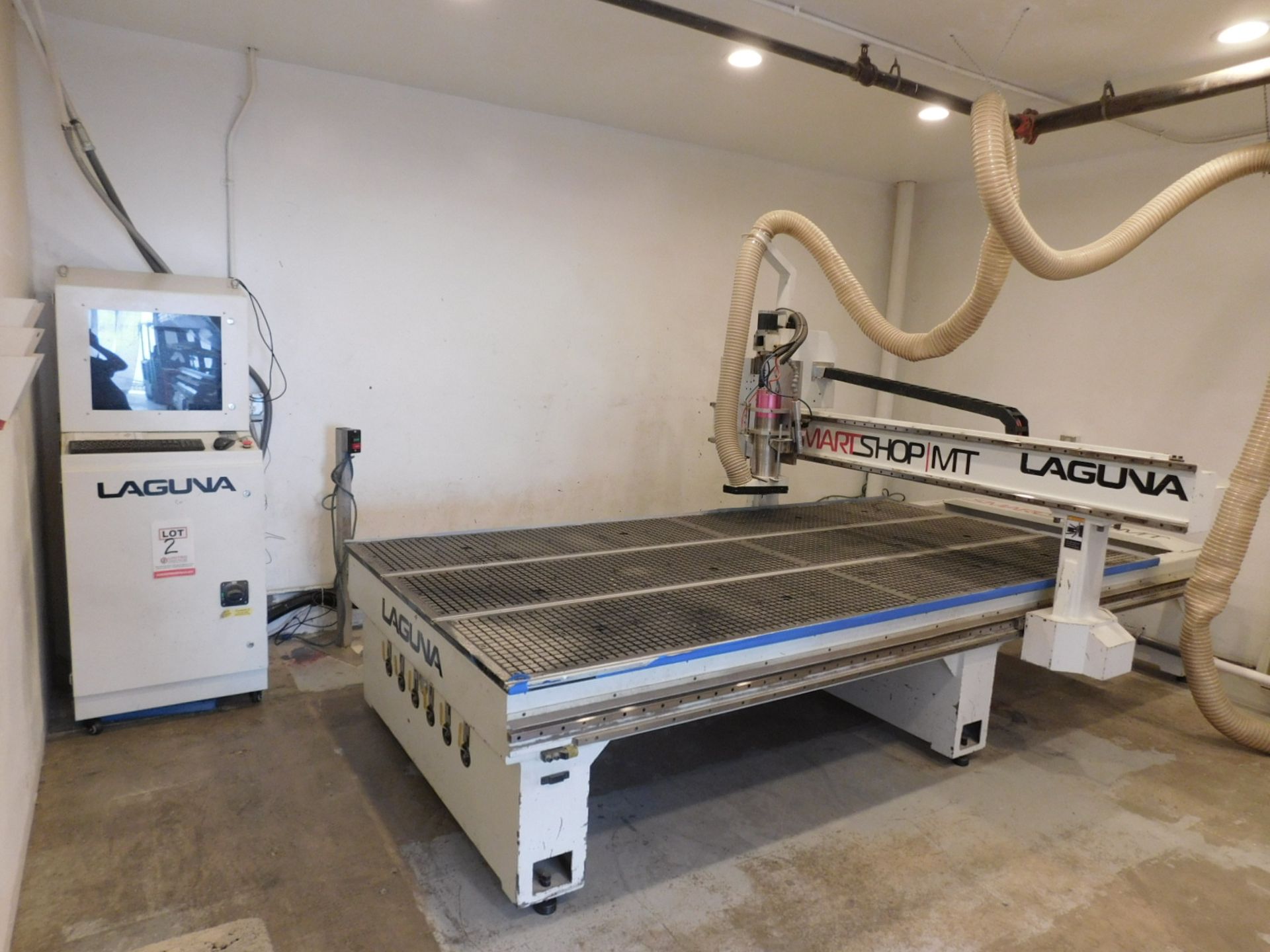 LAGUNA SMART SHOP MT CNC ROUTER, MODEL MCNC-MTSV 510, 5' X 10' VACUUM TABLE, SINGLE SPINDLE, TOOL - Image 8 of 18