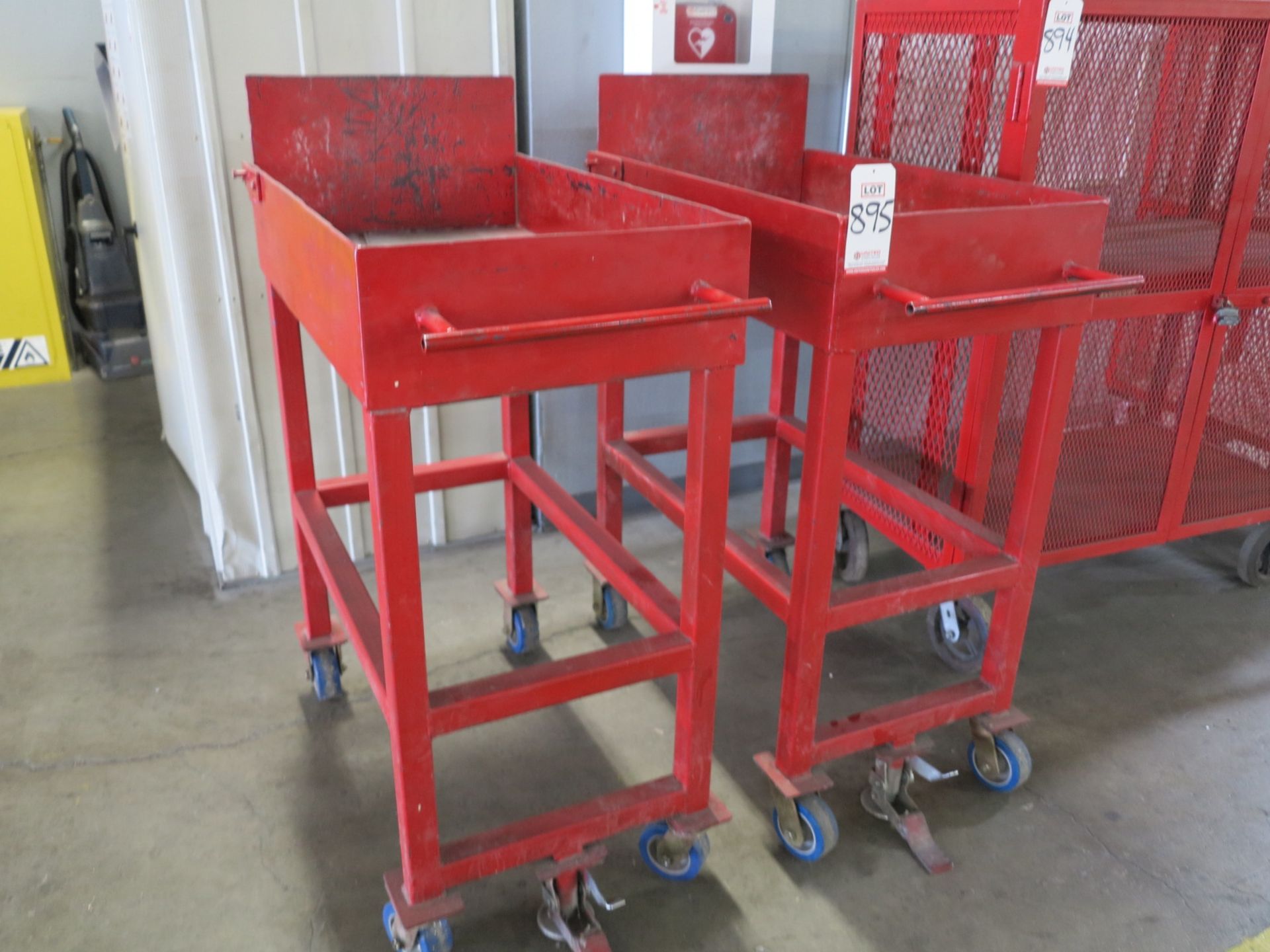 LOT - (2) HEAVY DUTY SHOP CARTS