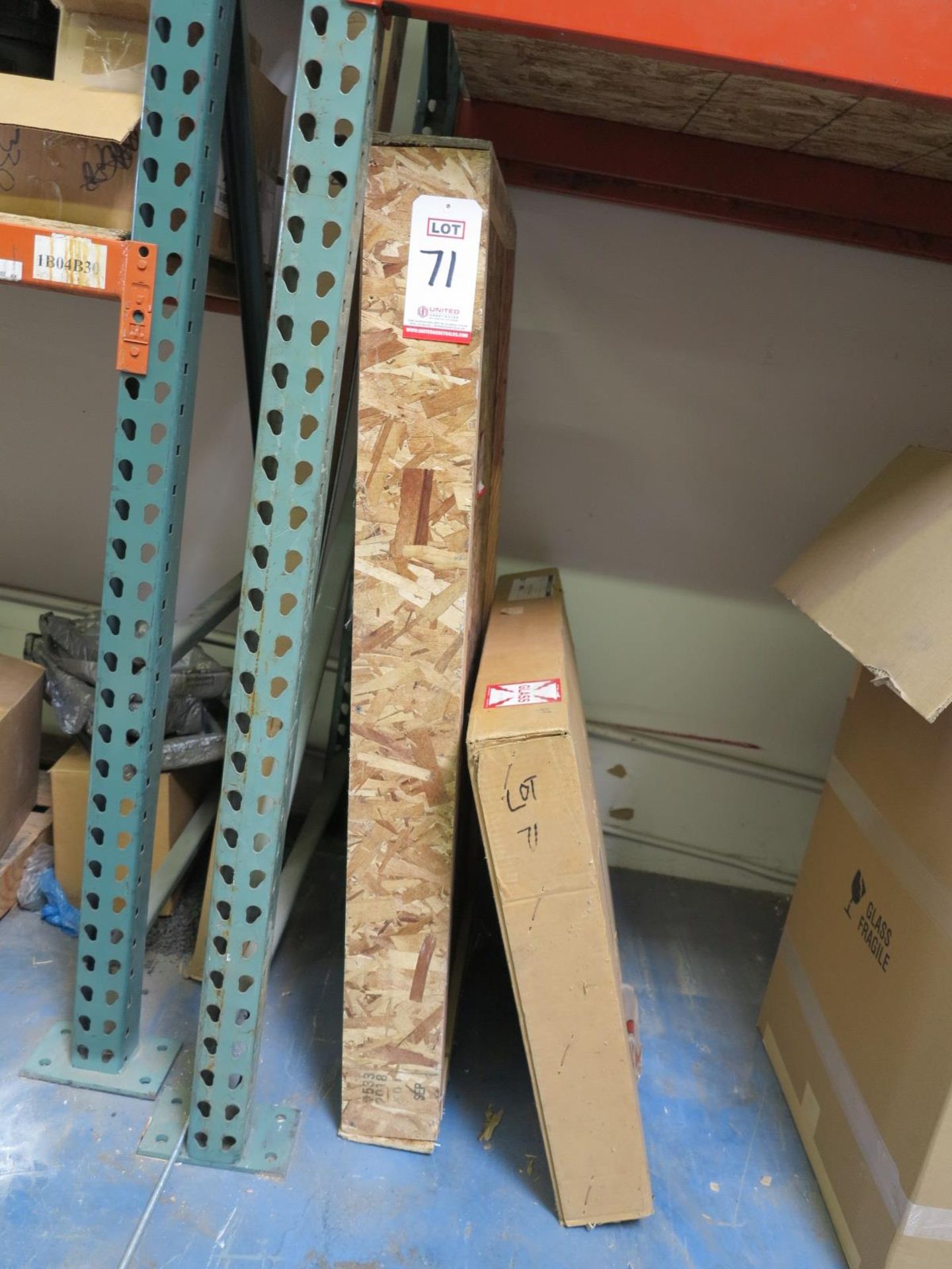 LOT - (4) CRATES OF FIREPLACE GLASS