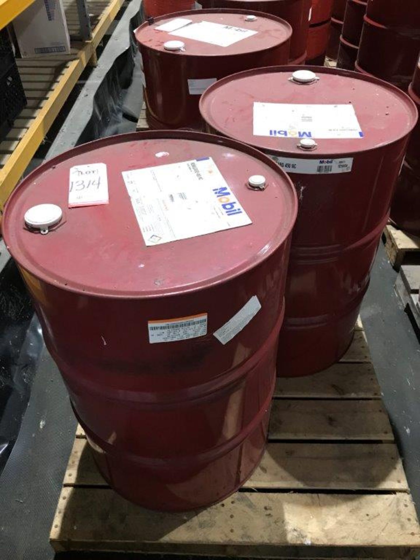 LOT - (2) 55 GALLON DRUMS MOBILGARD 450 NC OIL