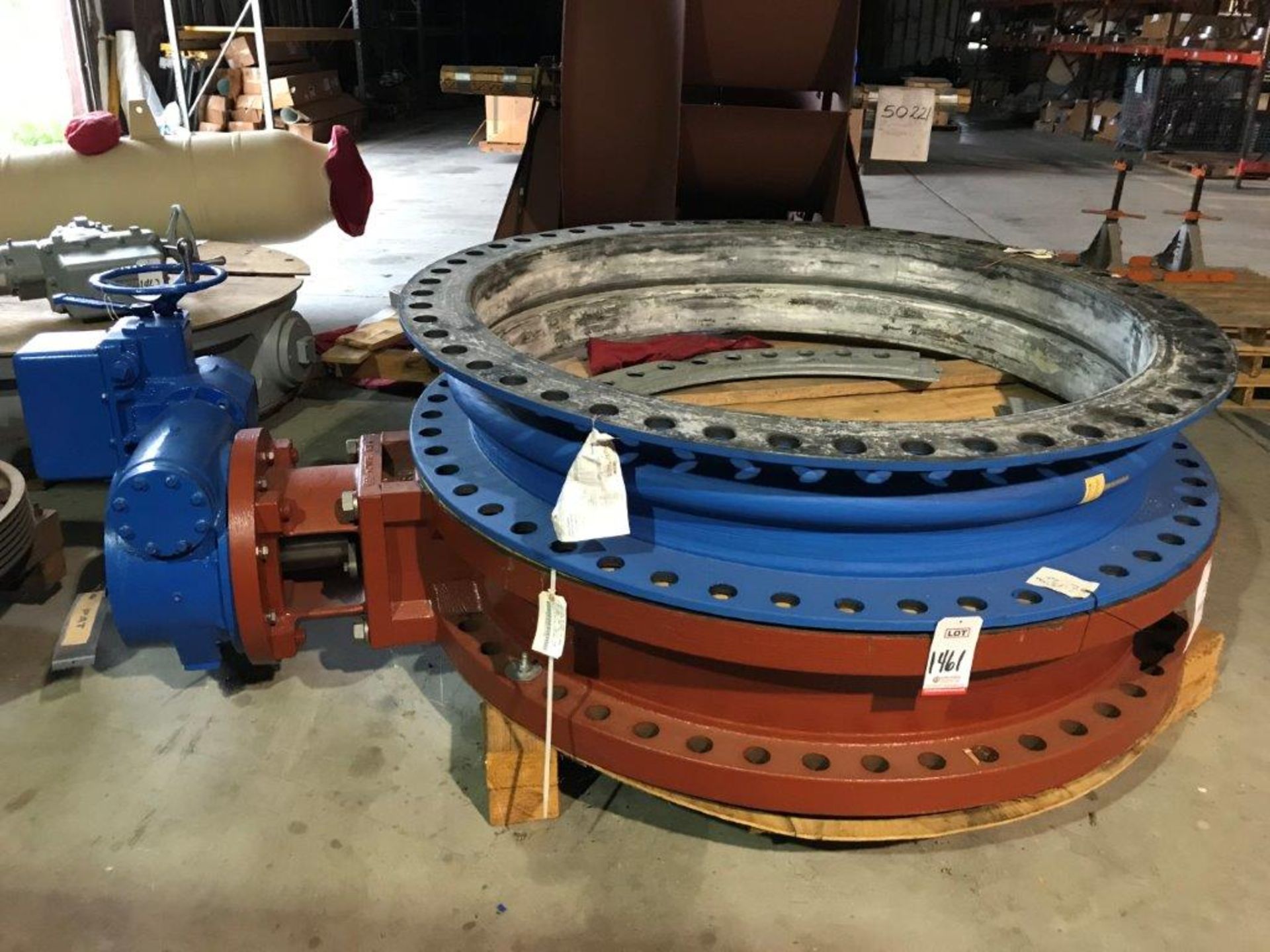 BUTTERFLY VALVE 60", EXPANSION JOINT 60" X 12-1/4" W/ LIMITORQUE SMB 0 VALVE ACTUATOR, 1 HP 230/