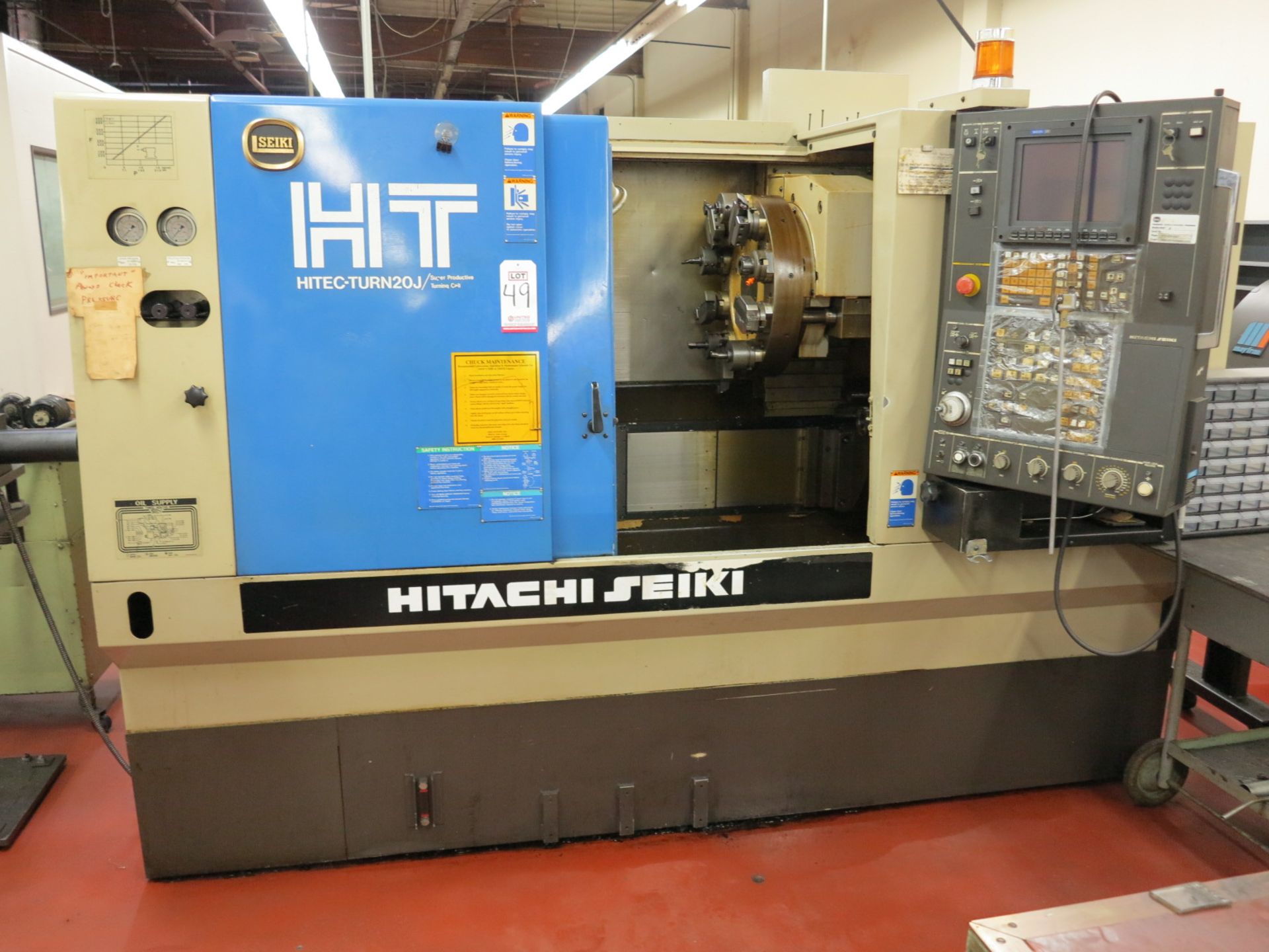 1997 HITACHI SEIKI HT20J SUPER PRODUCTION CELL, SEICOS LY CNC CONTROL, 8" CHUCK, TAILSTOCK, MAYFRAN - Image 2 of 14