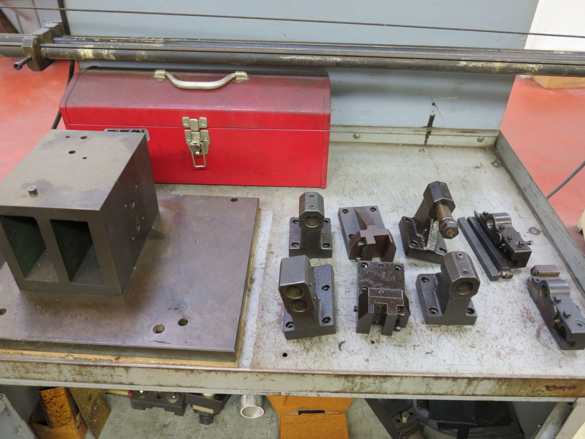 2-DOOR WORKTOP CABINET, W/ CONTENTS OF LATHE TOOLING - Image 2 of 3