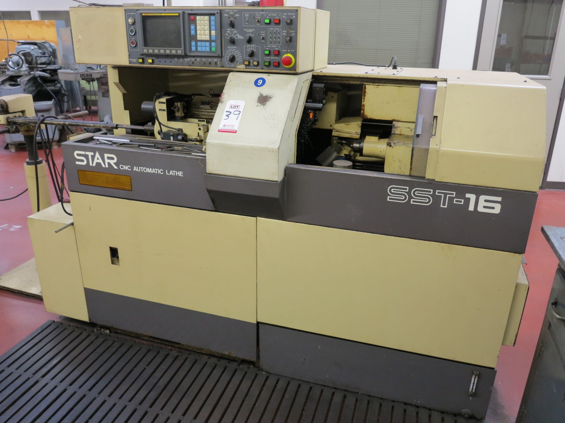 STAR SST-16 SWISS TYPE LATHE, W/ FANUC SERIES O-TT CONTROL, BAR FEEDER, S/N 000368