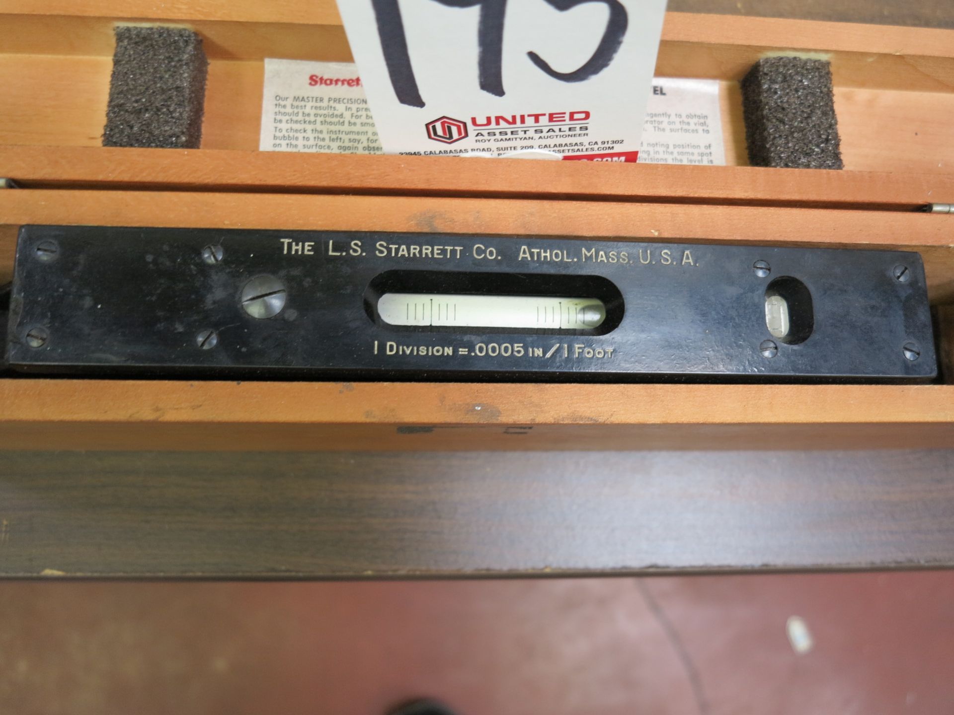 STARRETT MASTER PRECISION LEVEL, NO. 199 - Image 2 of 2