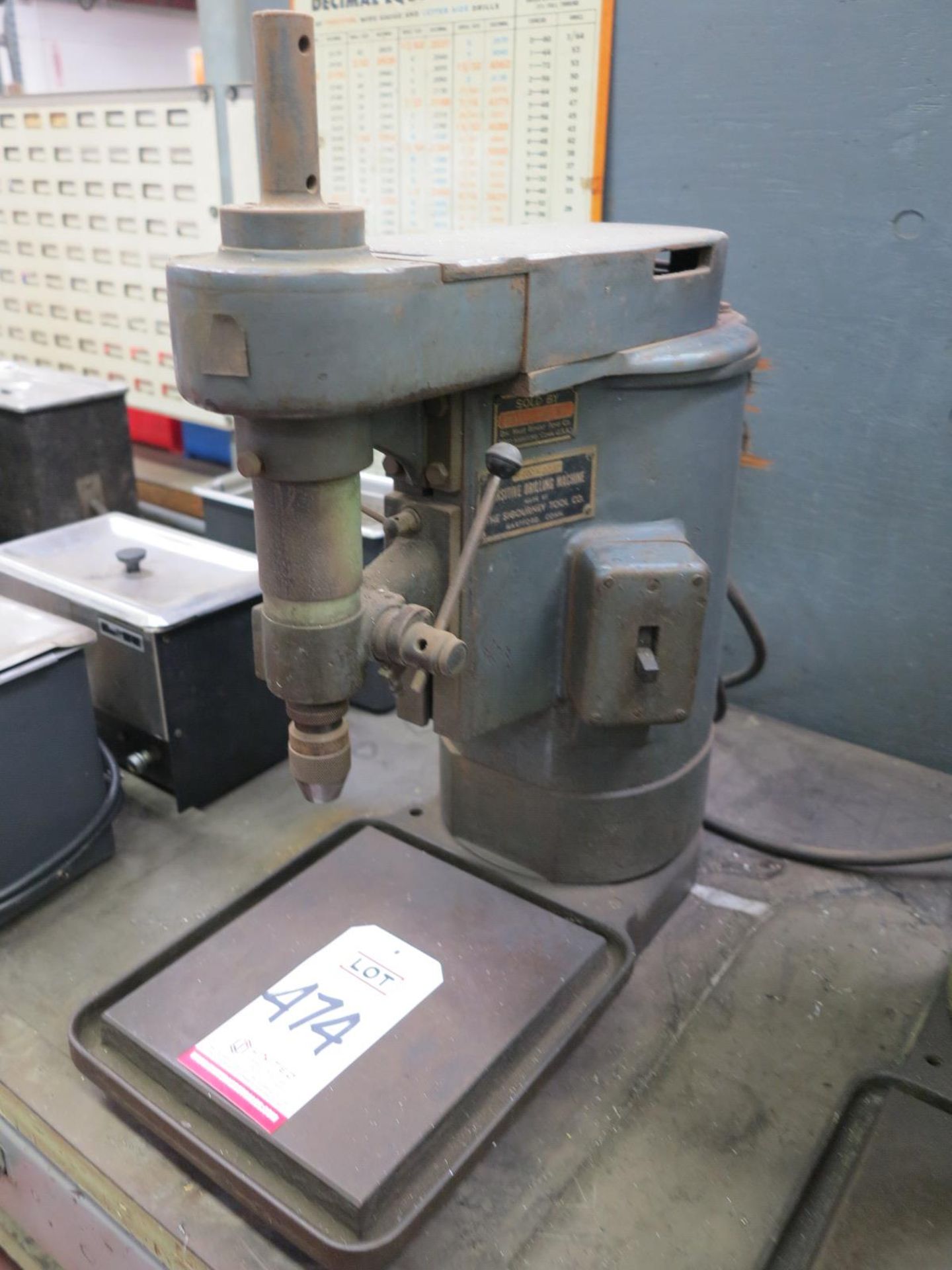 SIGOURNEY TOOL SENSITIVE DRILLING MACHINE, MODEL M-100, S/N A2237