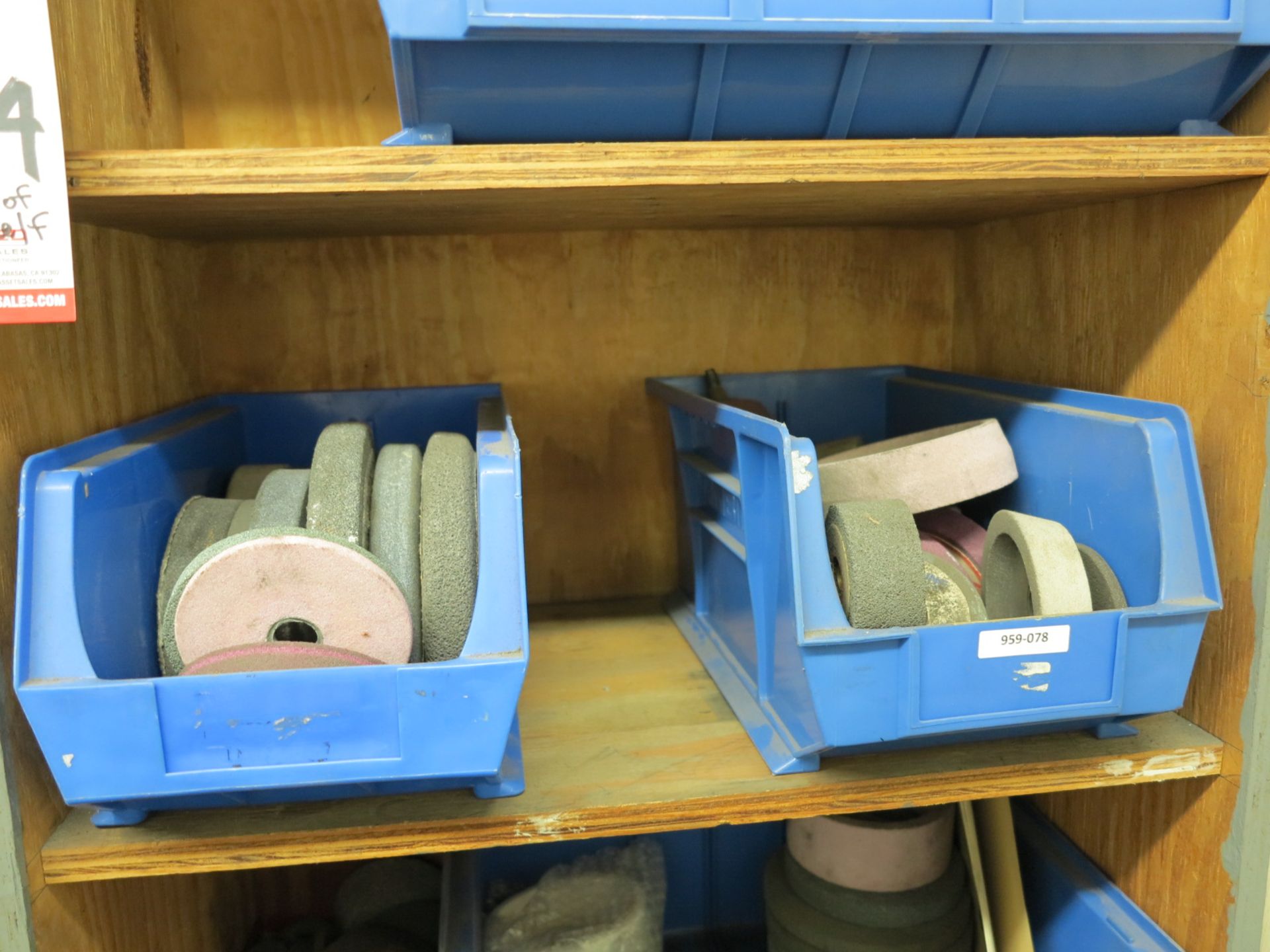 LOT - CONTENTS OF (5) SHELVES, TO INCLUDE: GRINDING WHEELS, CONES, ETC. - Image 4 of 5