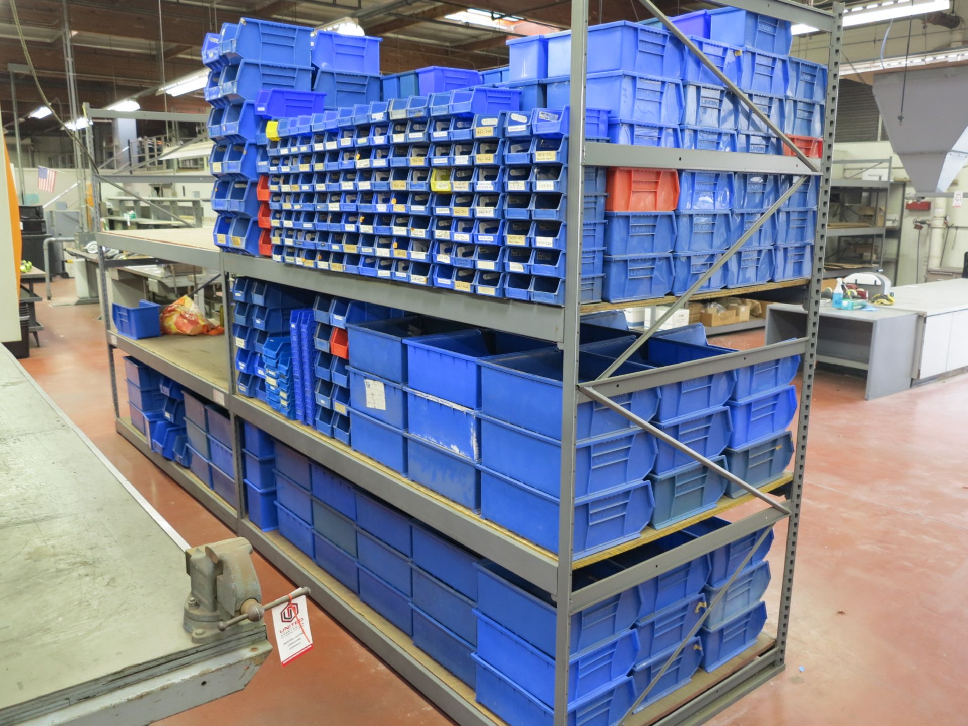 LOT - LARGE AMOUNT OF BLUE PLASTIC PARTS BINS, VARIOUS SIZES - Image 3 of 3