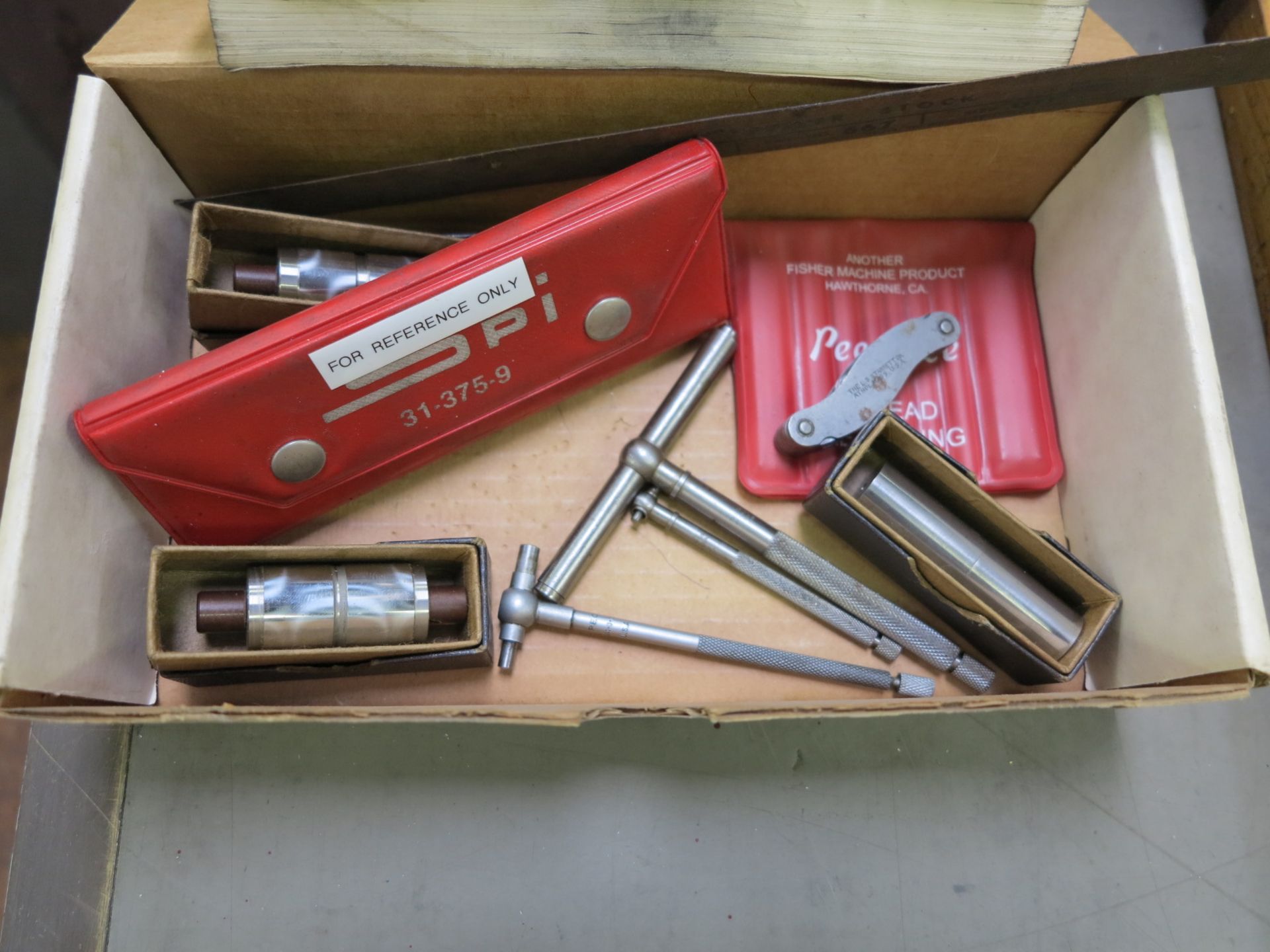 LOT - BOX OF MOSTLY STARRETT INSPECTION ITEMS - Image 2 of 2