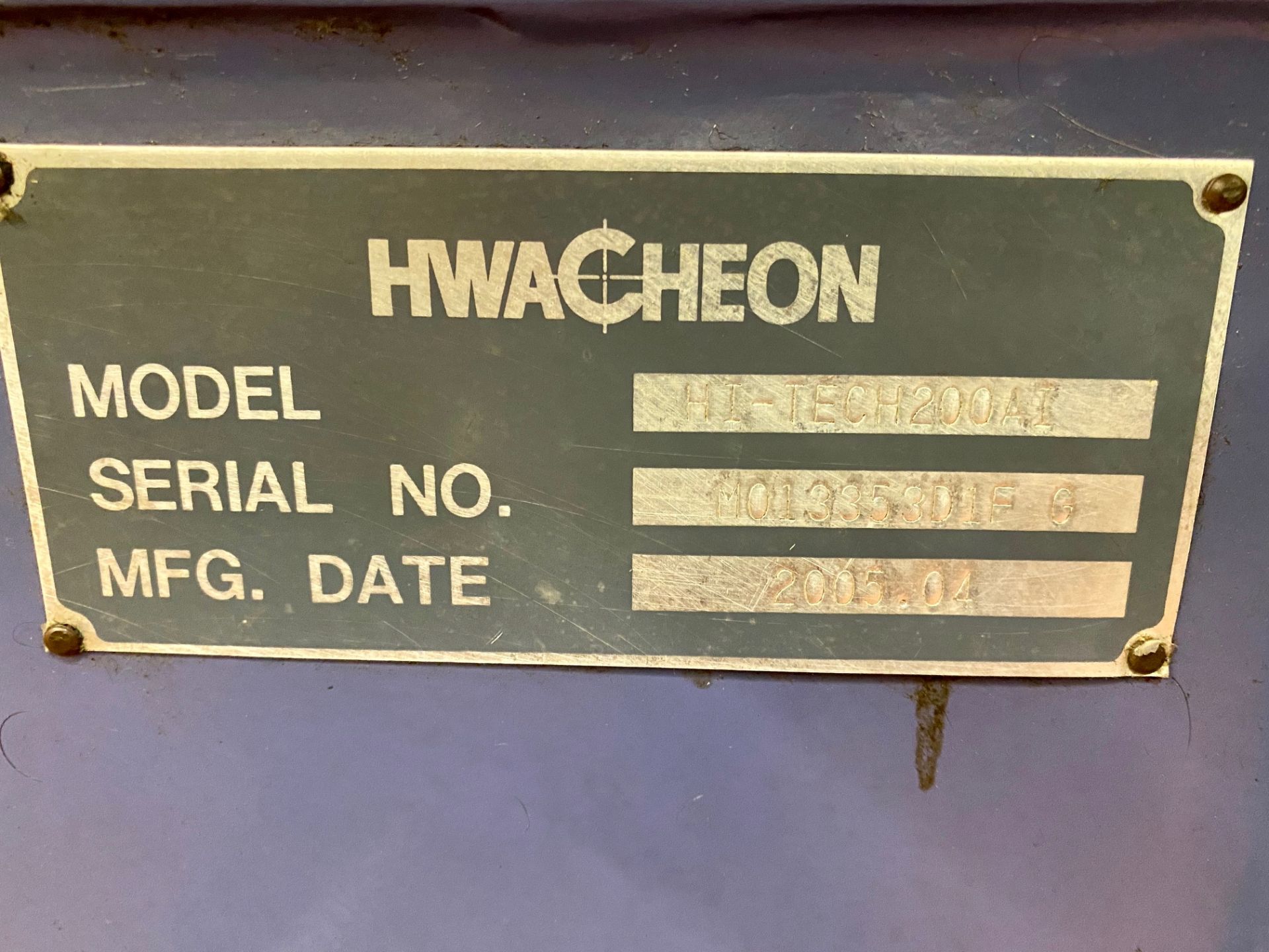2005 HWACHEON HI TECH 200AI CNC TURNING CENTER, FANUC O1-TB CNC CONTROL, 8" KITAGAWA 3-JAW CHUCK, - Image 11 of 12