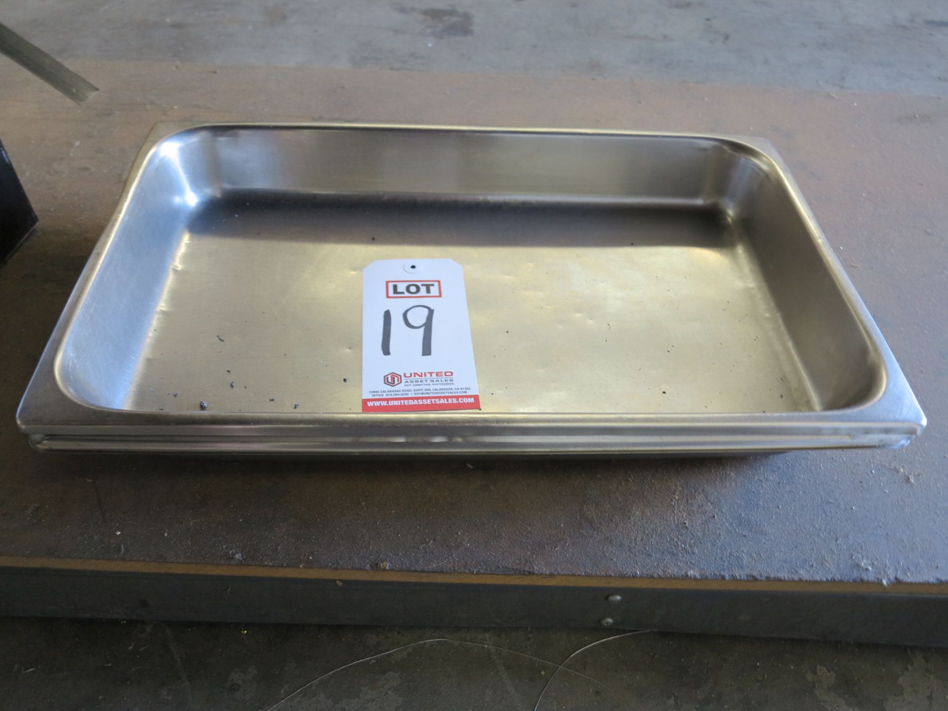 LOT - (3) STAINLESS STEEL PANS