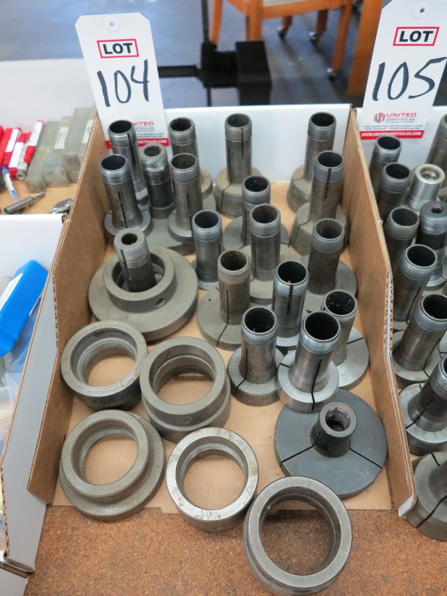 LOT - HARDINGE SPRING COLLETS AND HOLDER SLEEVES