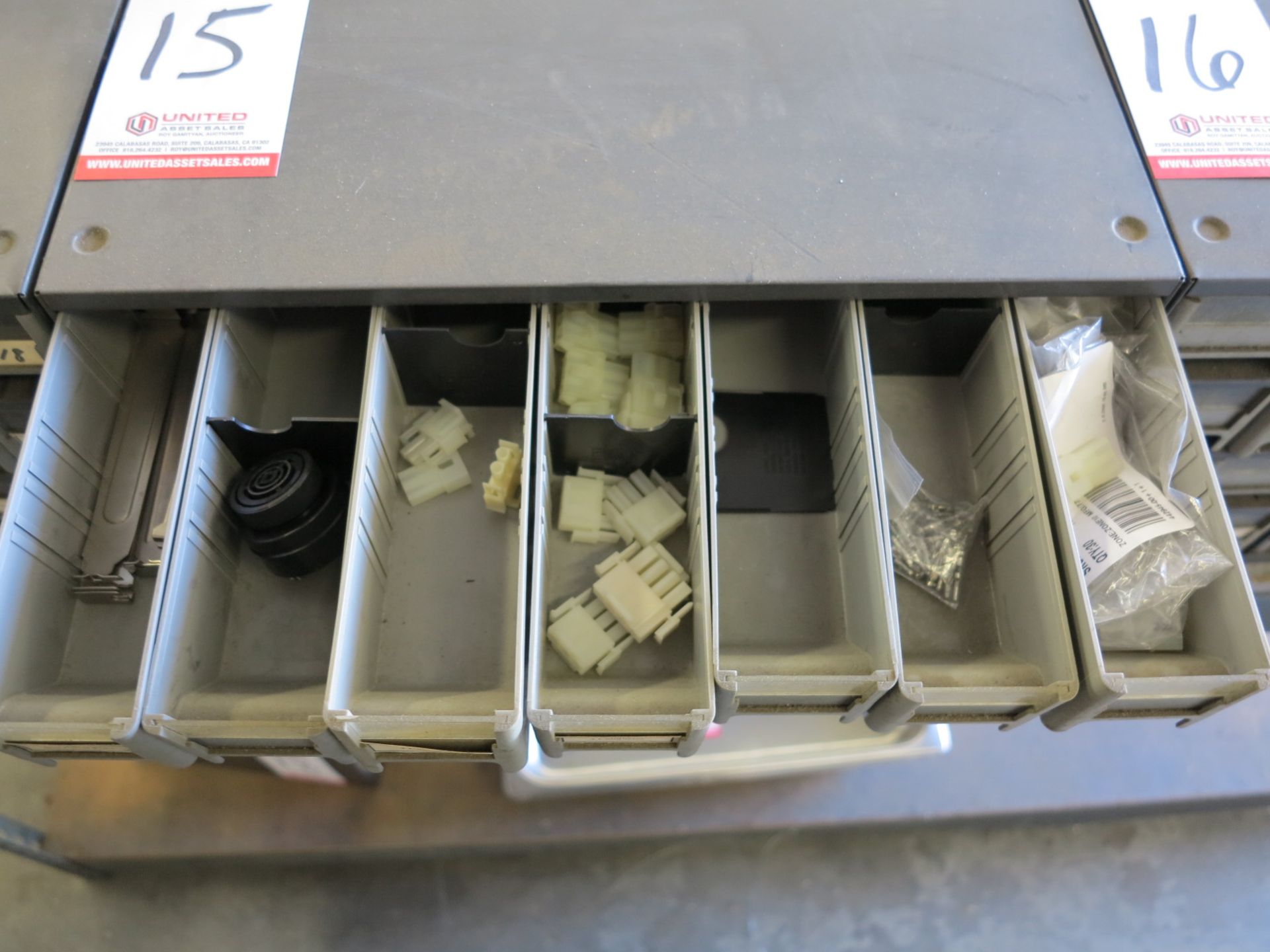 28-DRAWER PARTS BIN, W/ CONTENTS: ELECTRONIC PARTS - Image 2 of 5