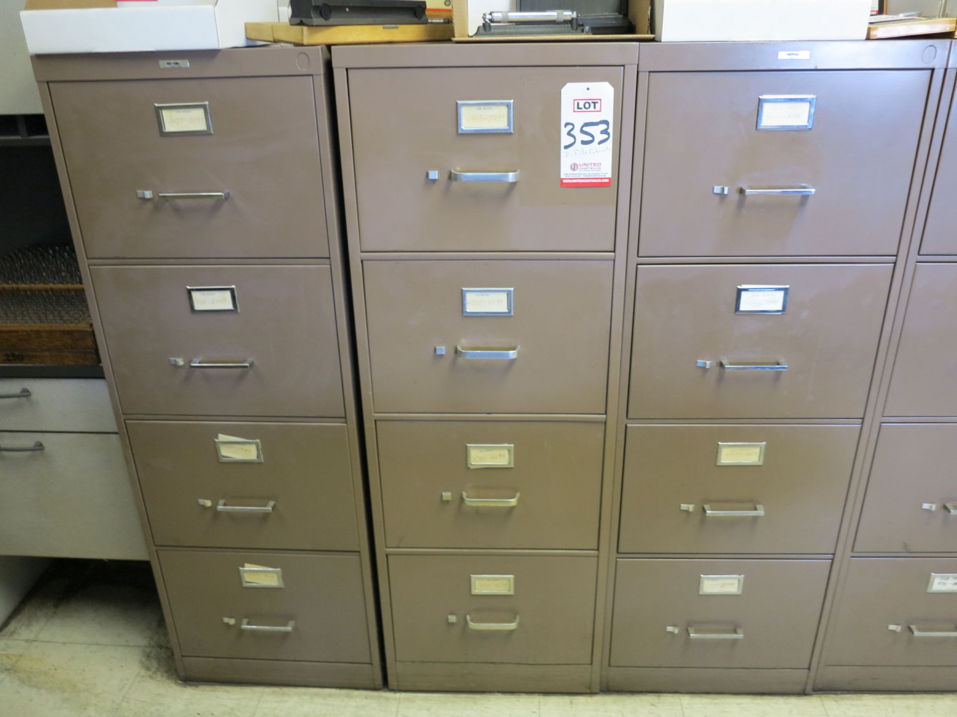 LOT - (3) 4-DRAWER FILE CABINETS