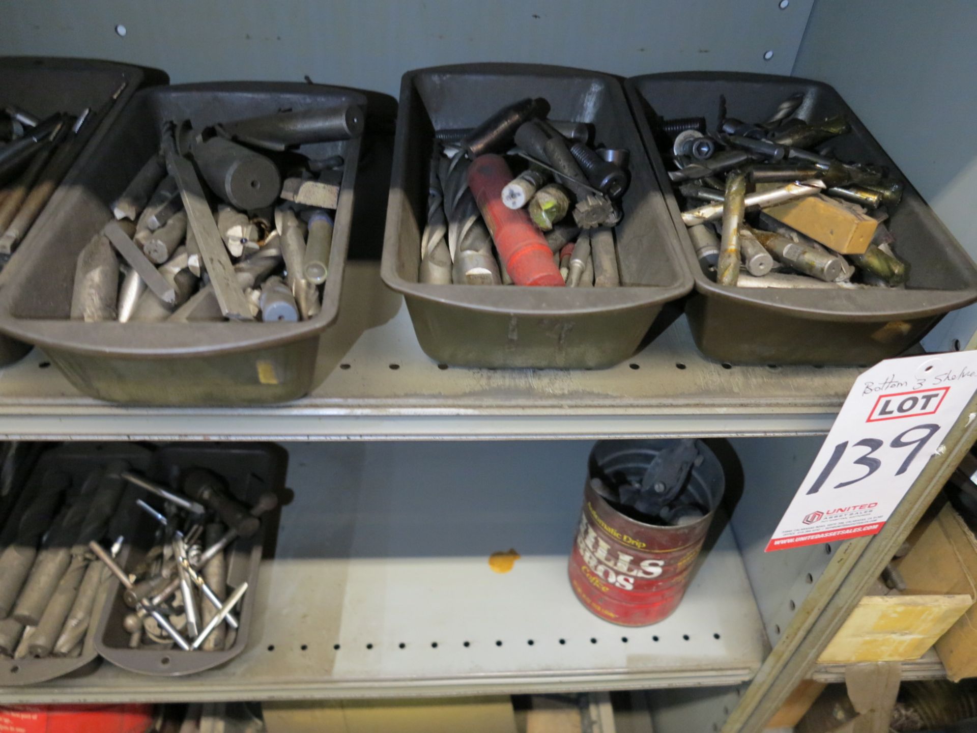 LOT - CONTENTS ONLY OF (3) SHELVES: END MILLS, DRILLS AND RELATED ITEMS - Image 3 of 4