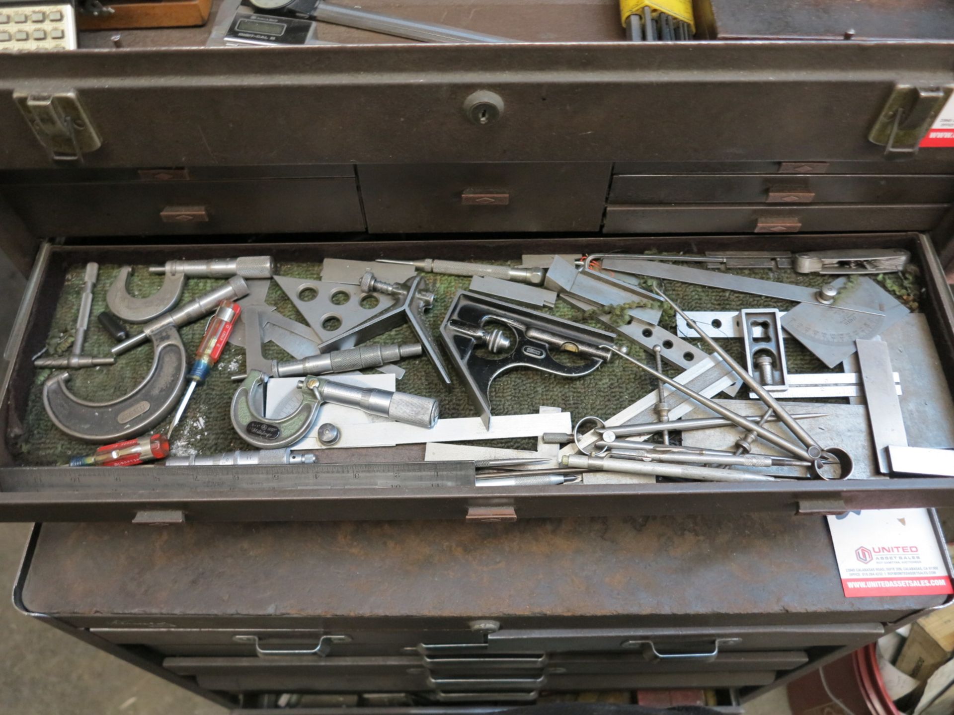 KENNEDY TOP BOX, FULL OF MACHINIST HAND TOOLS - Image 9 of 10