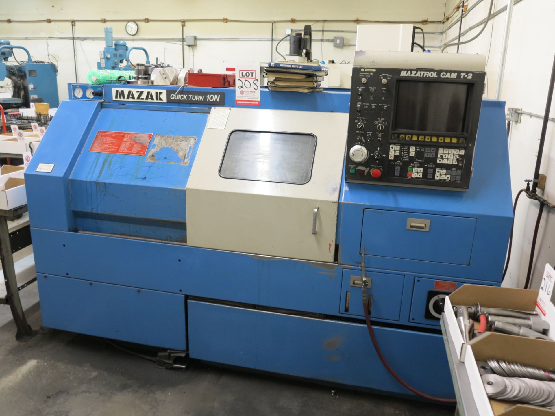 MAZAK QUICK TURN 10N CNC LATHE, MAZATROL CAM T-2 CNC CONTROL, S/N 64491 - Image 2 of 8