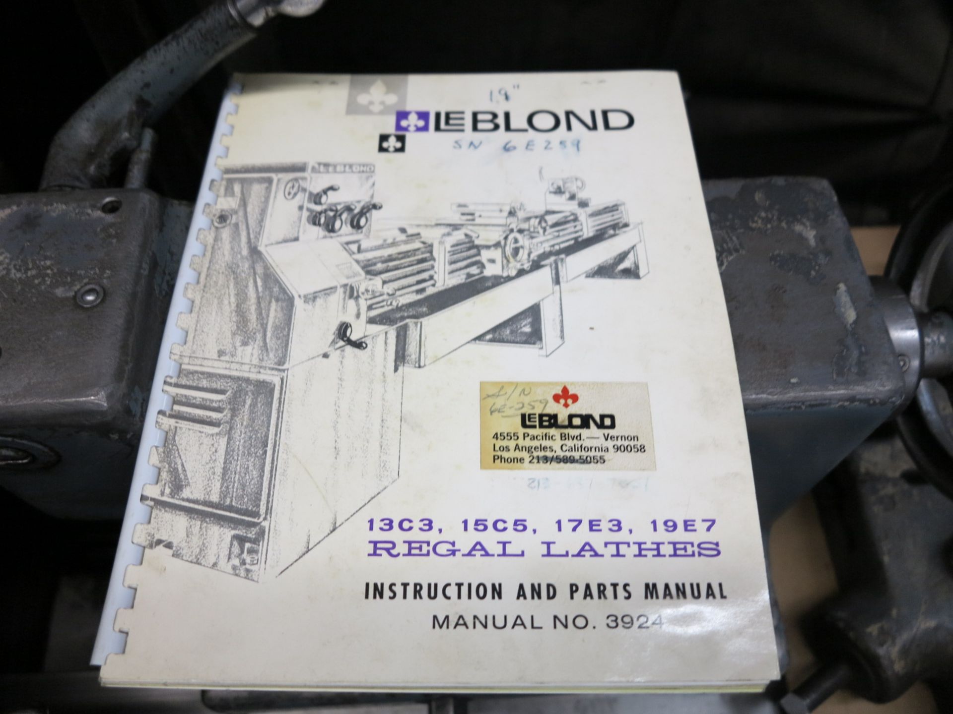 LEBLOND 15" X 60" ENGINE LATHE, 12" 3-JAW AND 16" 4-JAW CHUCKS - Image 2 of 6