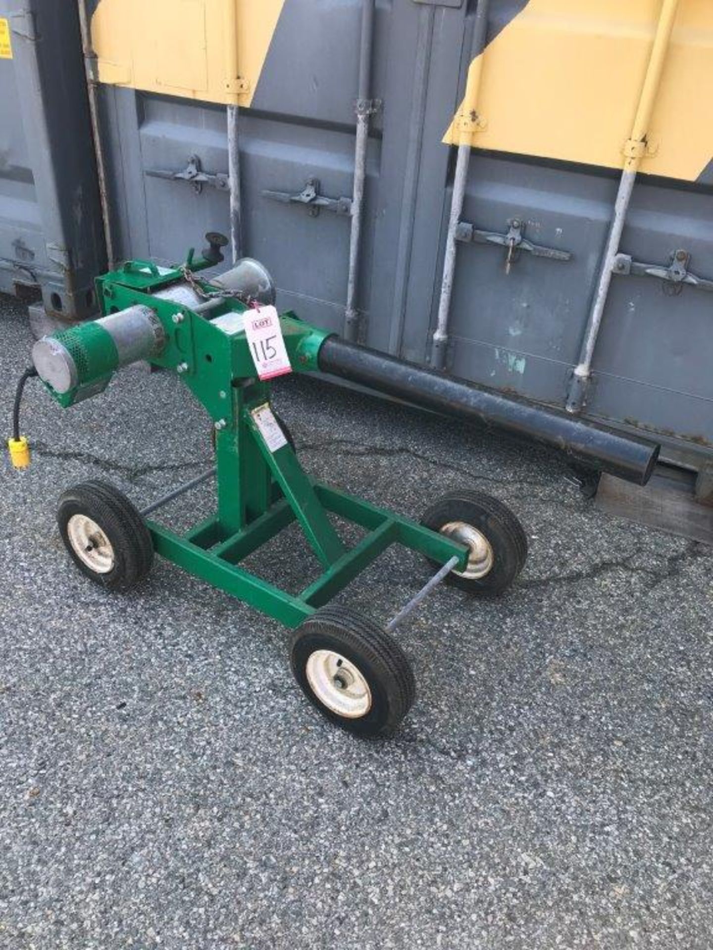 GREENLEE PORTABLE CABLE PULLER, MODEL 6805 ULTRA TUGGER, 120 VOLT, 8,000 LB MAX PULLING LOAD (