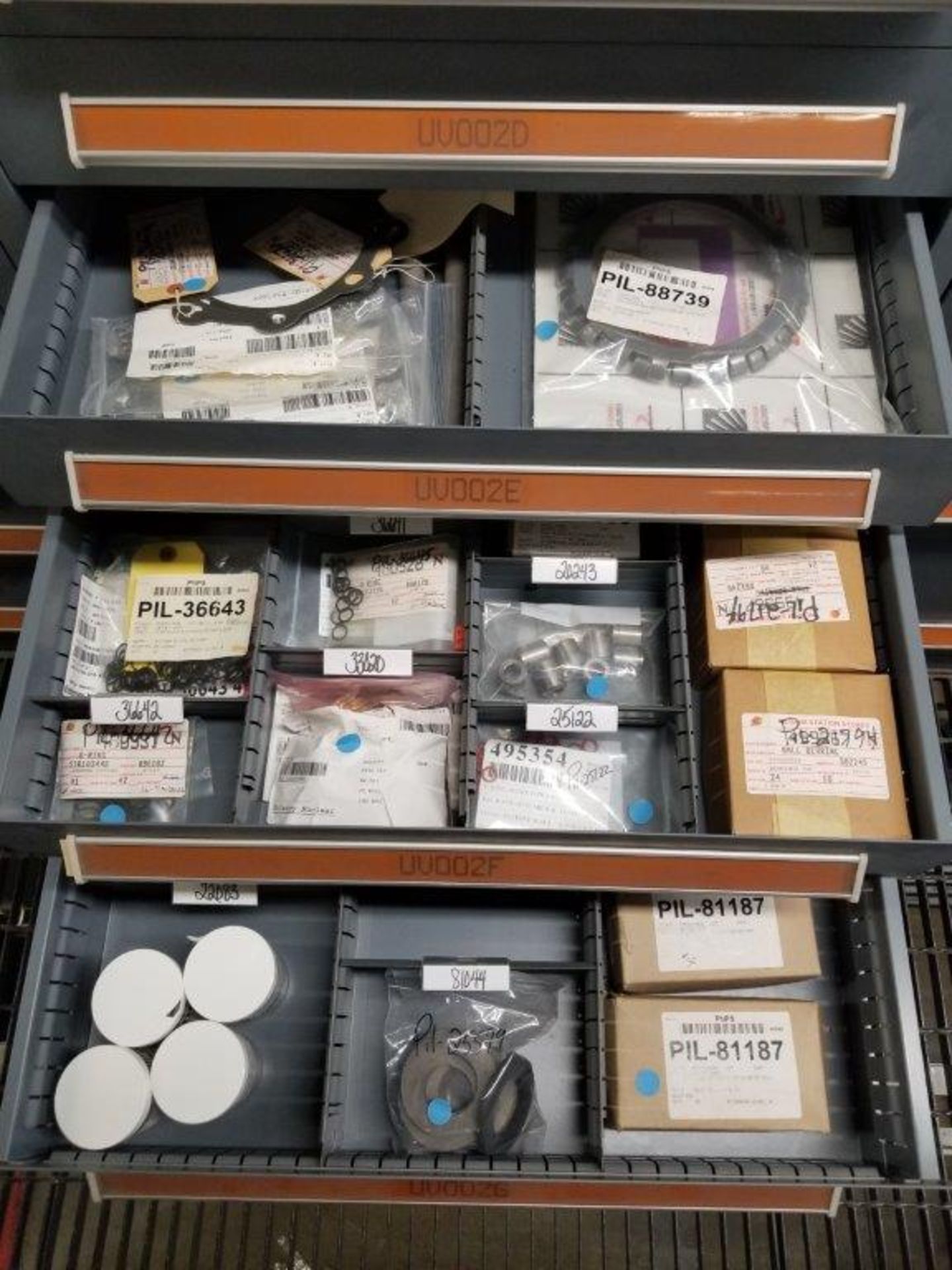 LOT - CONTENTS ONLY OF (17) VIDMAR CABINETS, CONSISTING OF ASSORTED HARDWARE, ELECTRICAL - Image 4 of 43