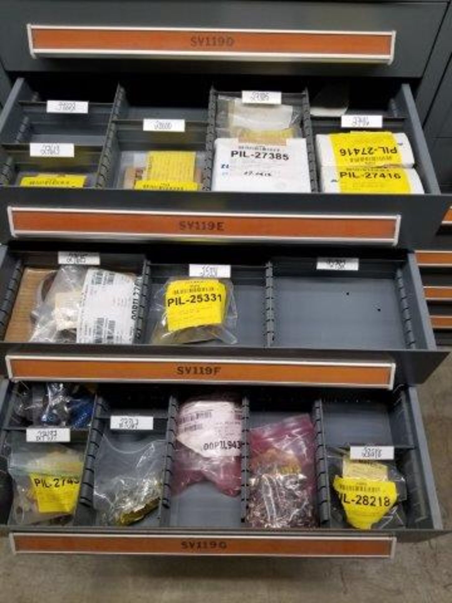 LOT - CONTENTS ONLY OF (23) VIDMAR CABINETS, CONSISTING OF ASSORTED HARDWARE, ELECTRICAL - Image 11 of 78